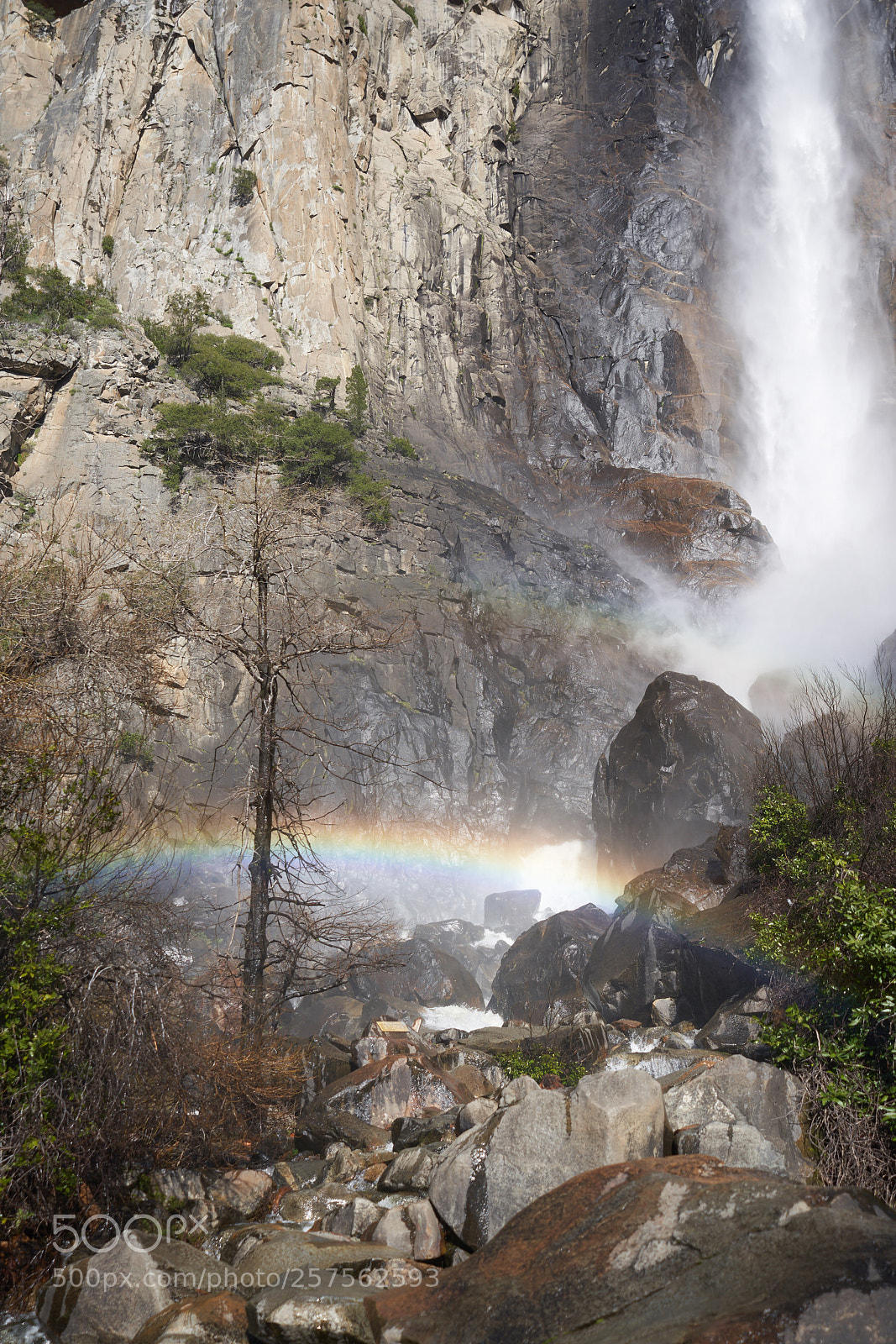 Sony a7R III sample photo. Waterfall with rainbow photography