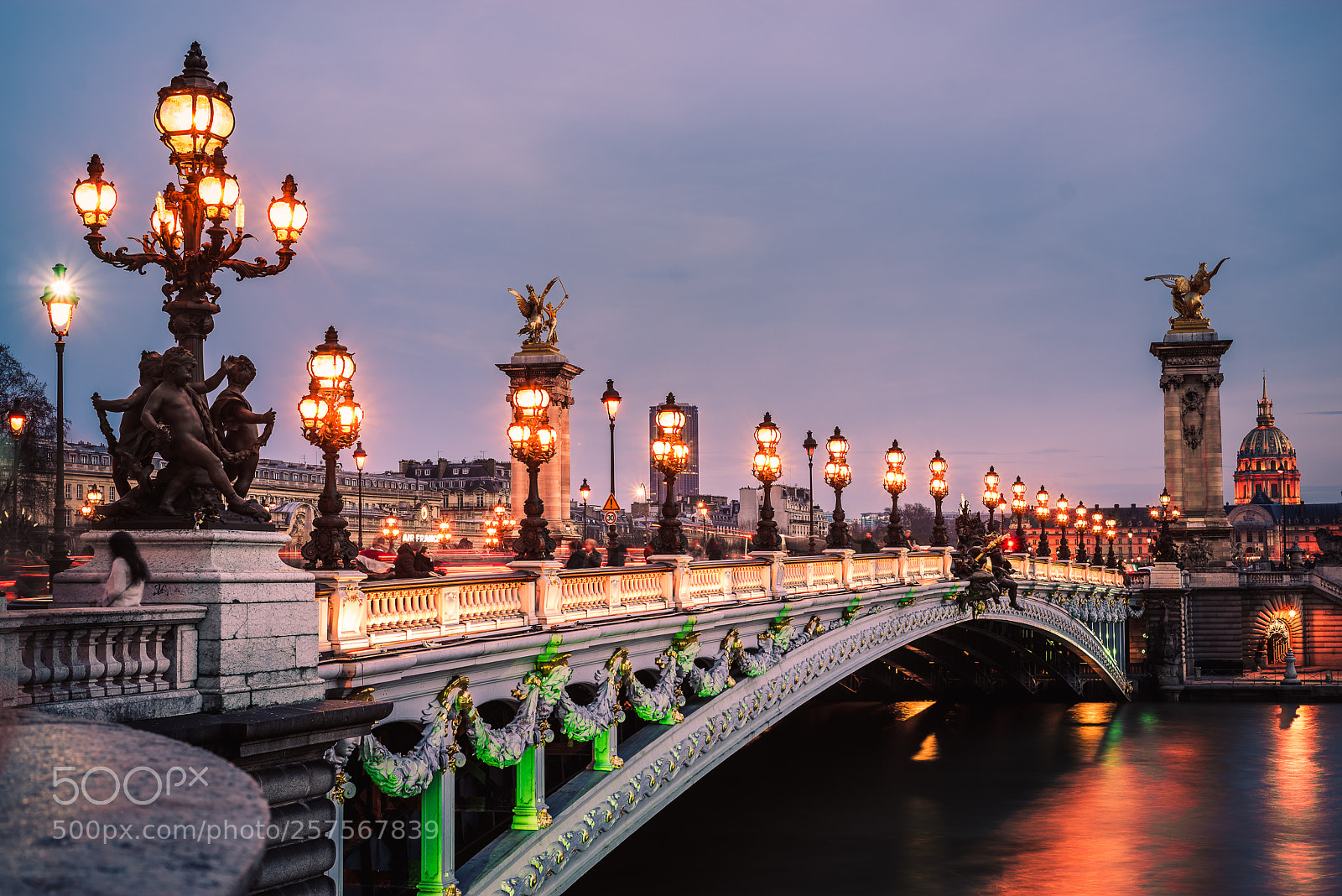 Sony a7R sample photo. Pont alexandre 3, sunset photography