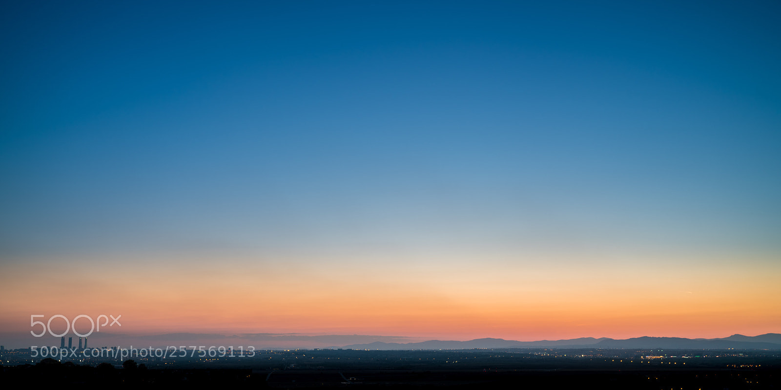 Sony a7R II sample photo. Skyline madrid atardecer photography