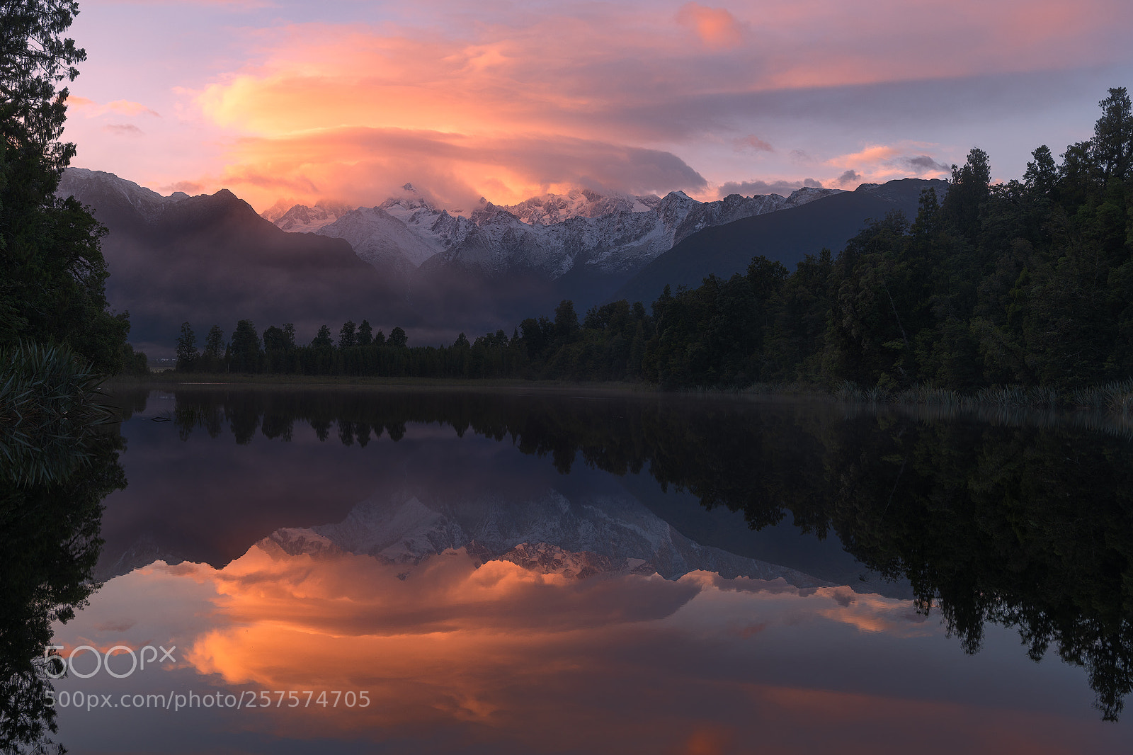 Nikon D850 sample photo. Lake matheson sunrise photography