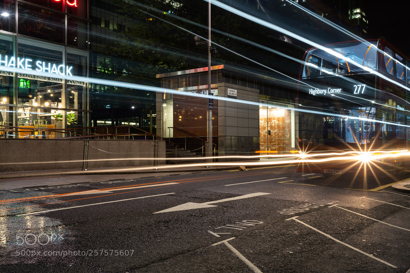Sony a7 III sample photo. Canada square at night photography