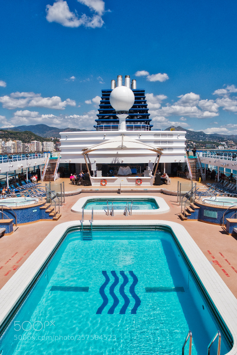 Sony a6500 sample photo. Cruise ship pool photography
