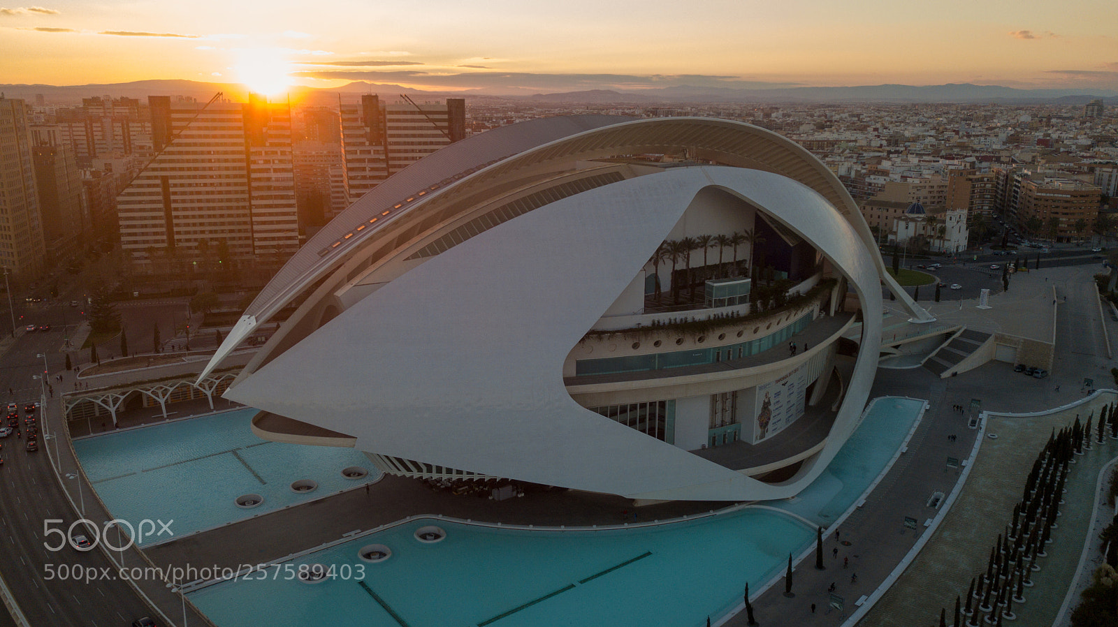 DJI FC220 sample photo. Opera house in sunset photography