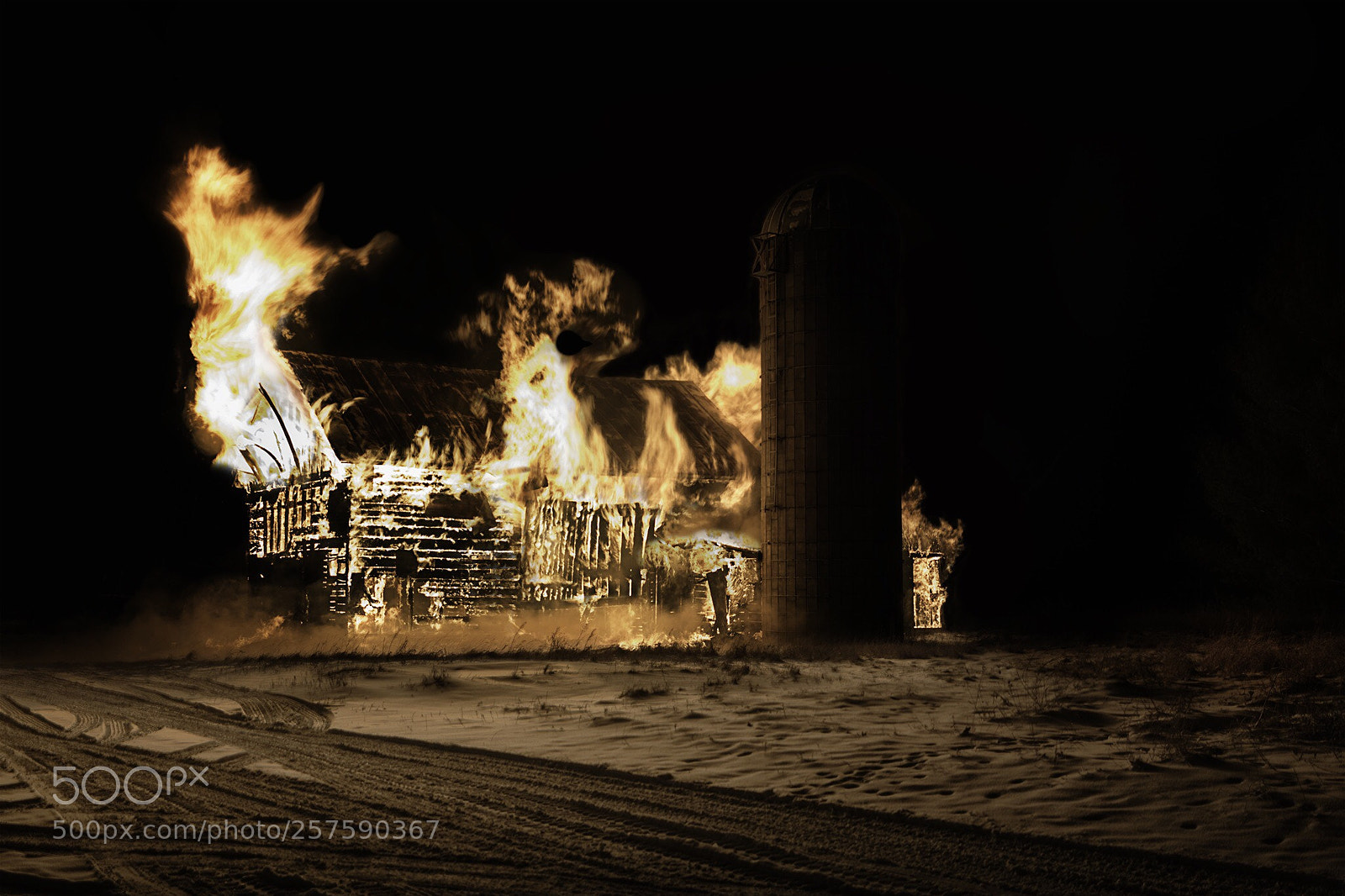 Canon EOS 7D Mark II sample photo. Burning barn photography