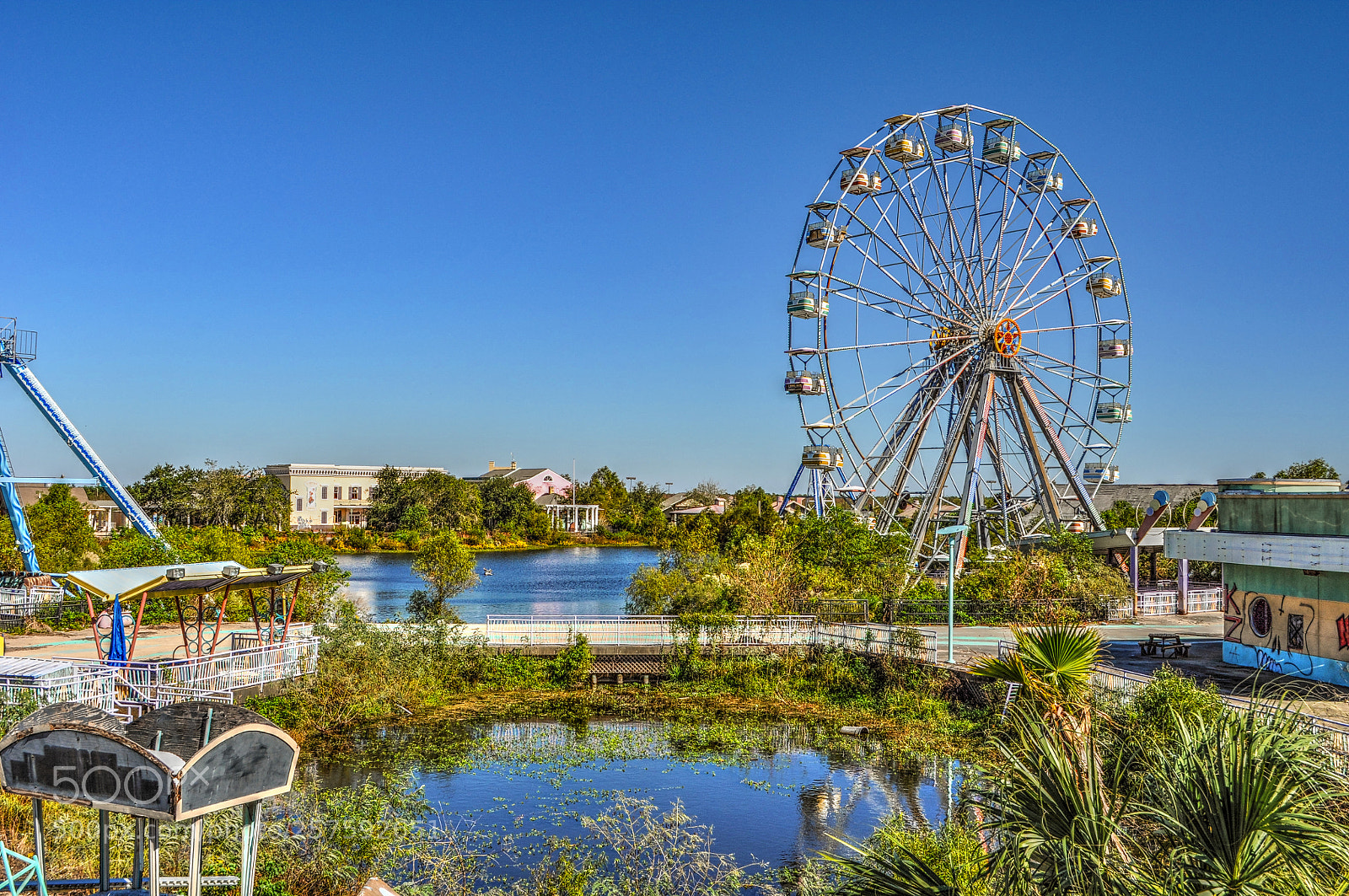 Nikon D5000 sample photo. Six flags from above photography