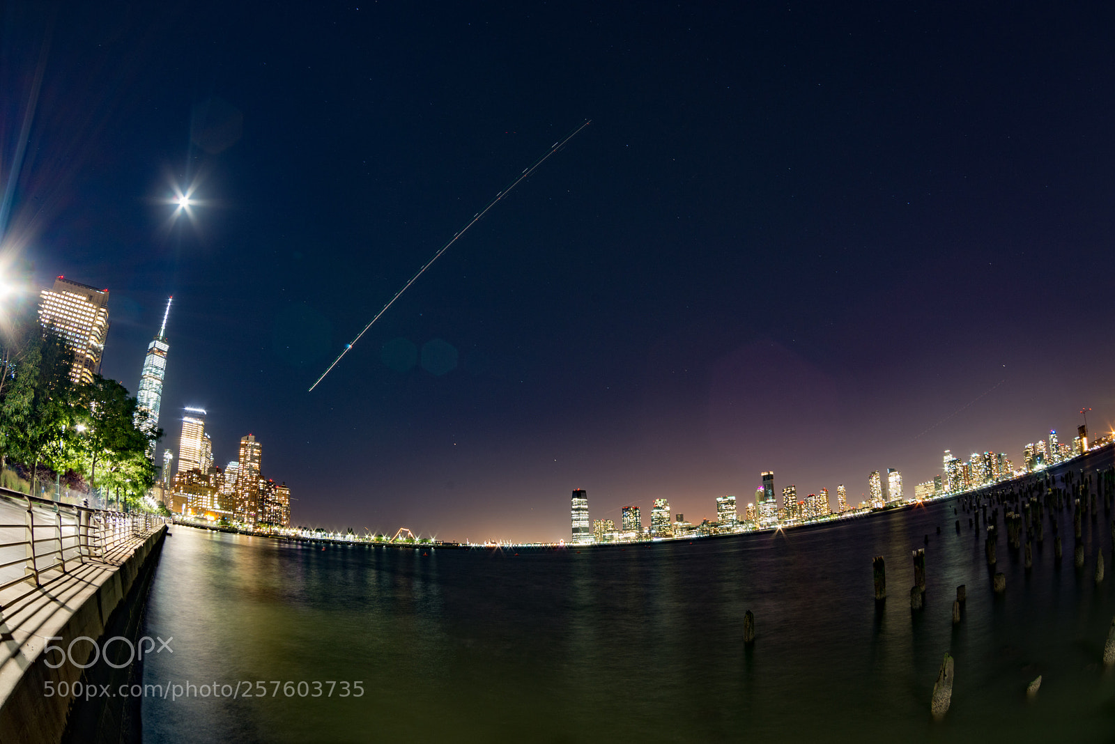 Nikon D600 sample photo. Hudson river at night photography