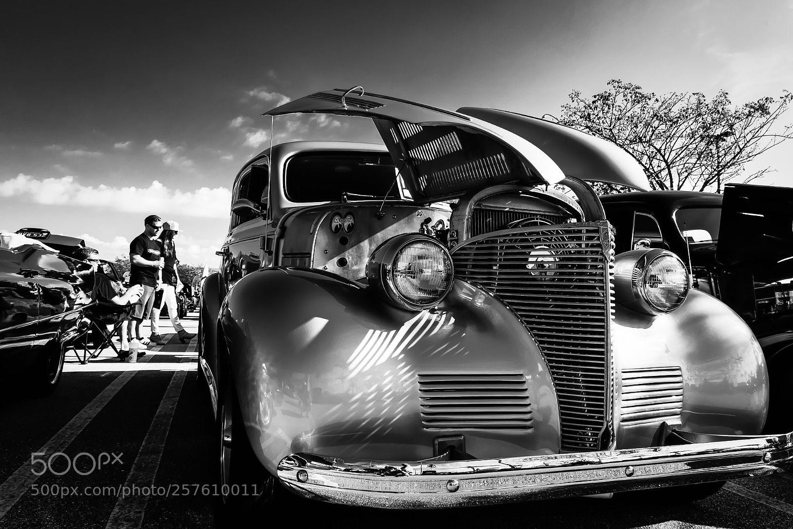 Nikon D750 sample photo. Hot rod b&w photography