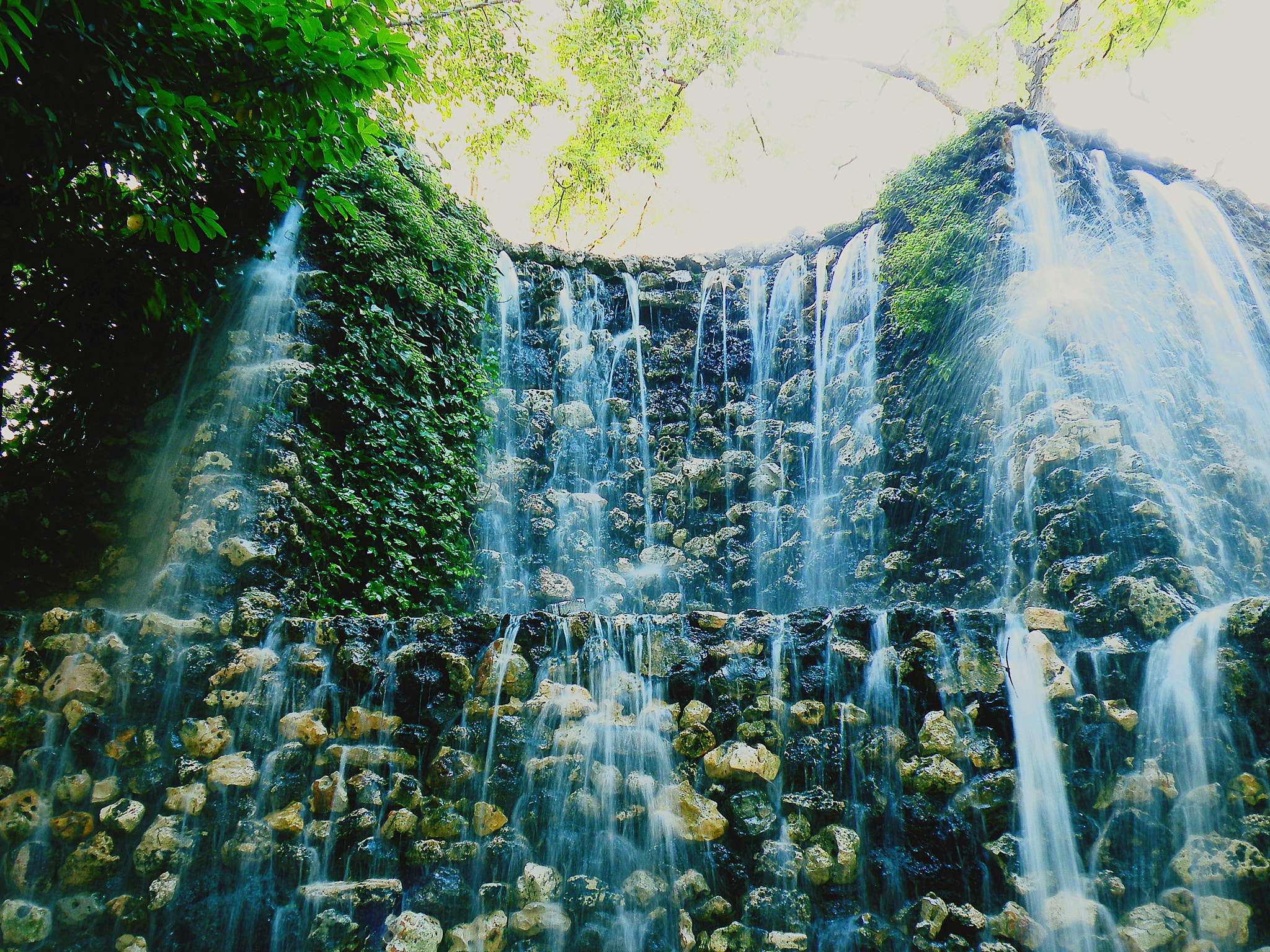 Fujifilm FinePix S8100fd sample photo. Waterfall in a park photography