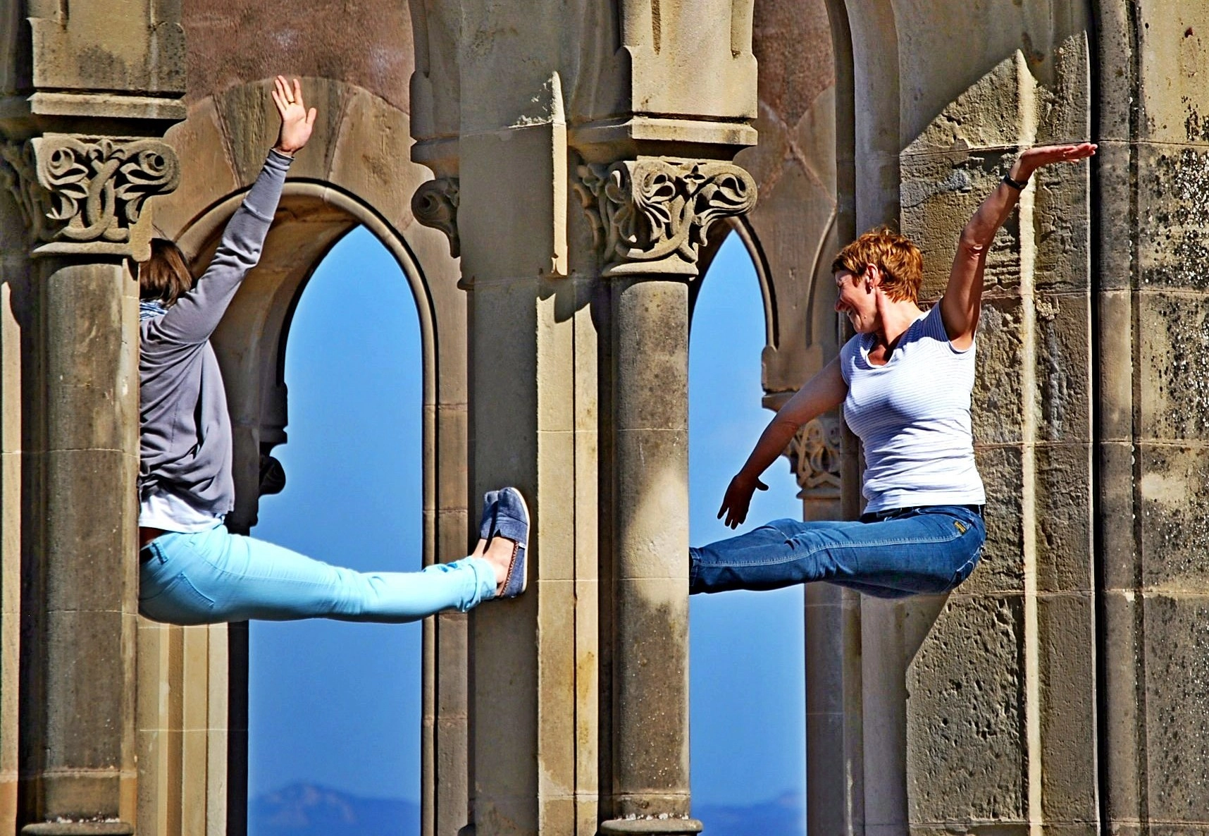 Nikon D60 sample photo. Acrobatic models photography