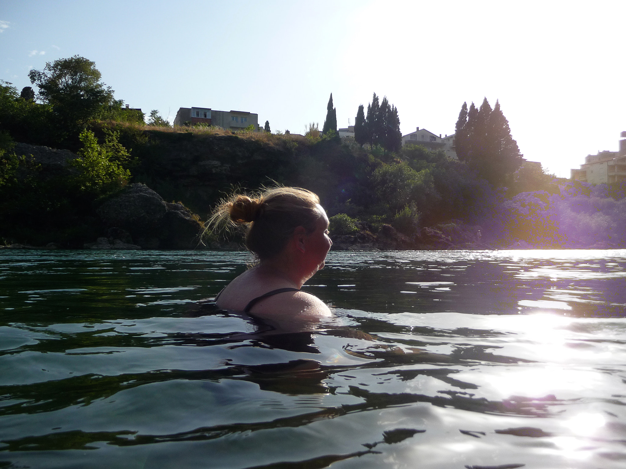 Panasonic Lumix DMC-TZ4 sample photo. Swimming at mostar o photography