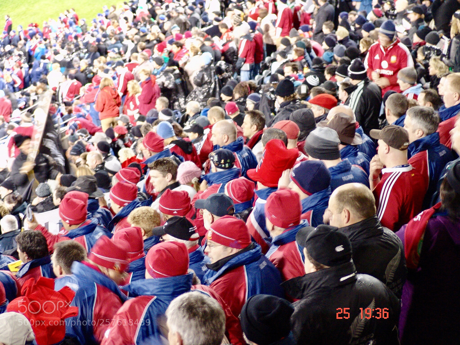 Sony DSC-F828 sample photo. Fans watching footy  photography