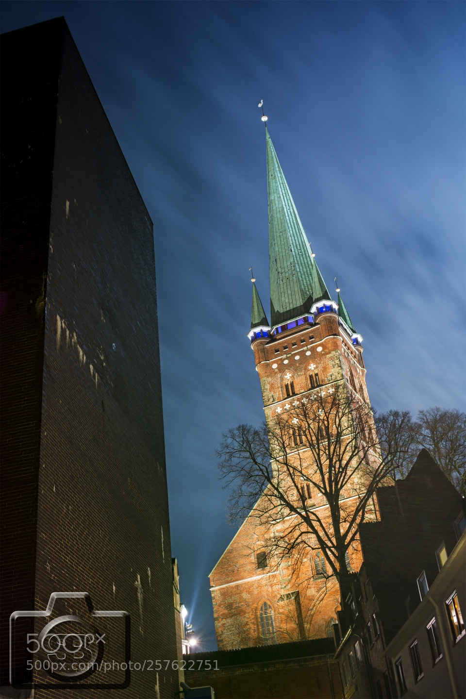 Nikon D7100 sample photo. Petrikirche by night photography