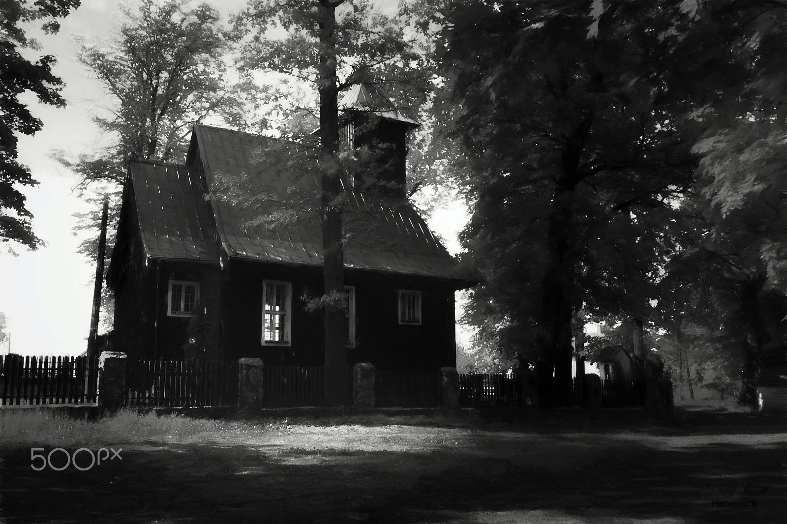 Sony Alpha DSLR-A450 sample photo. Small rural church photography