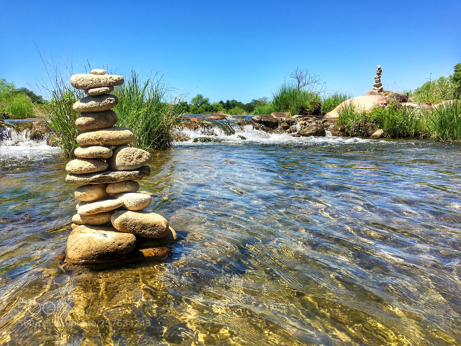 Apple iPhone 6s sample photo. Llano river cairns photography