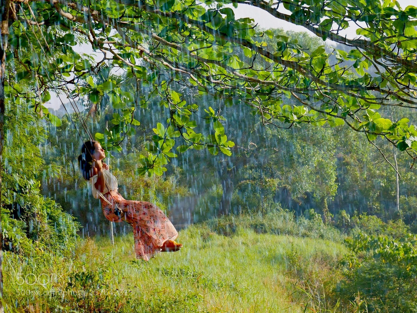 Panasonic Lumix DMC-GH4 sample photo. Swinging in the rain photography