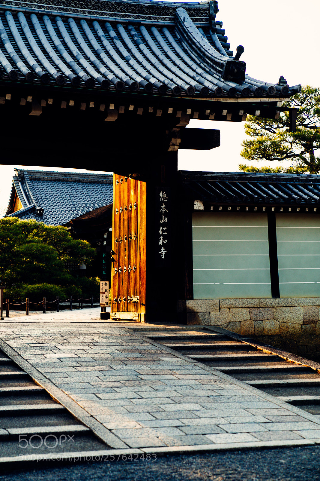 Sony a7R III sample photo. Ninna-ji homboomotemon photography