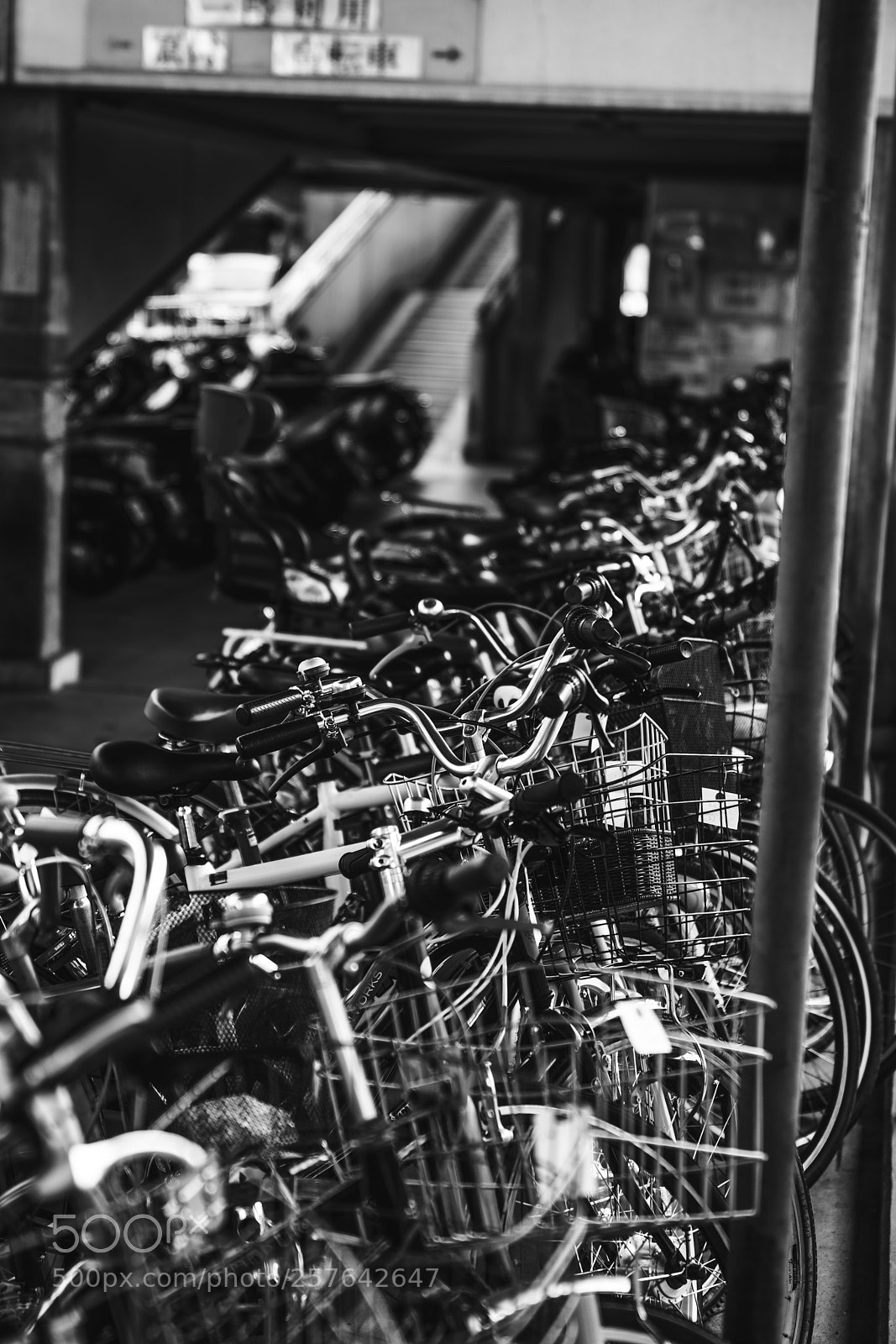 Sony a7R III sample photo. Bike rack photography