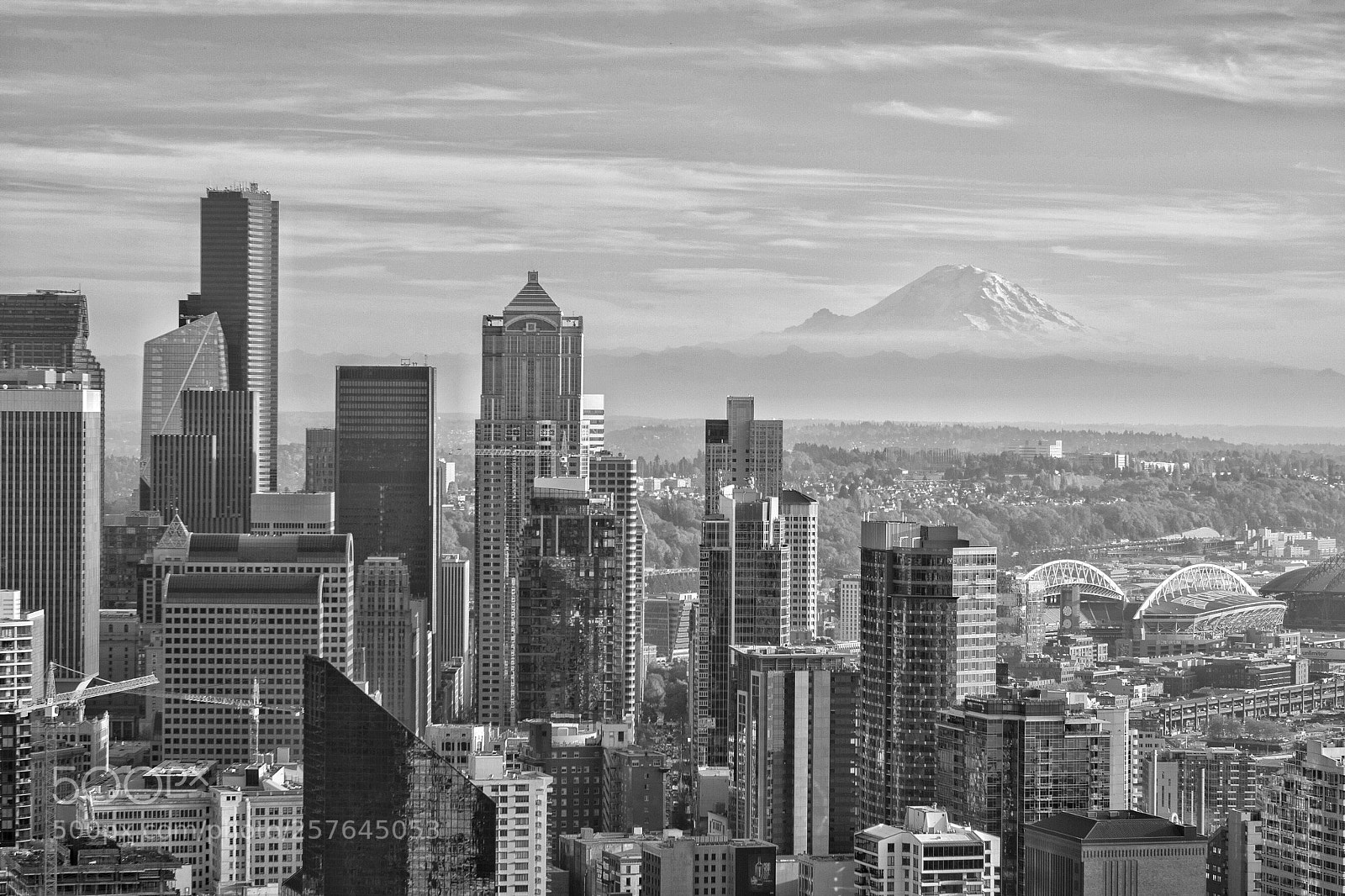 Nikon D800 sample photo. Downtown seattle with mt photography