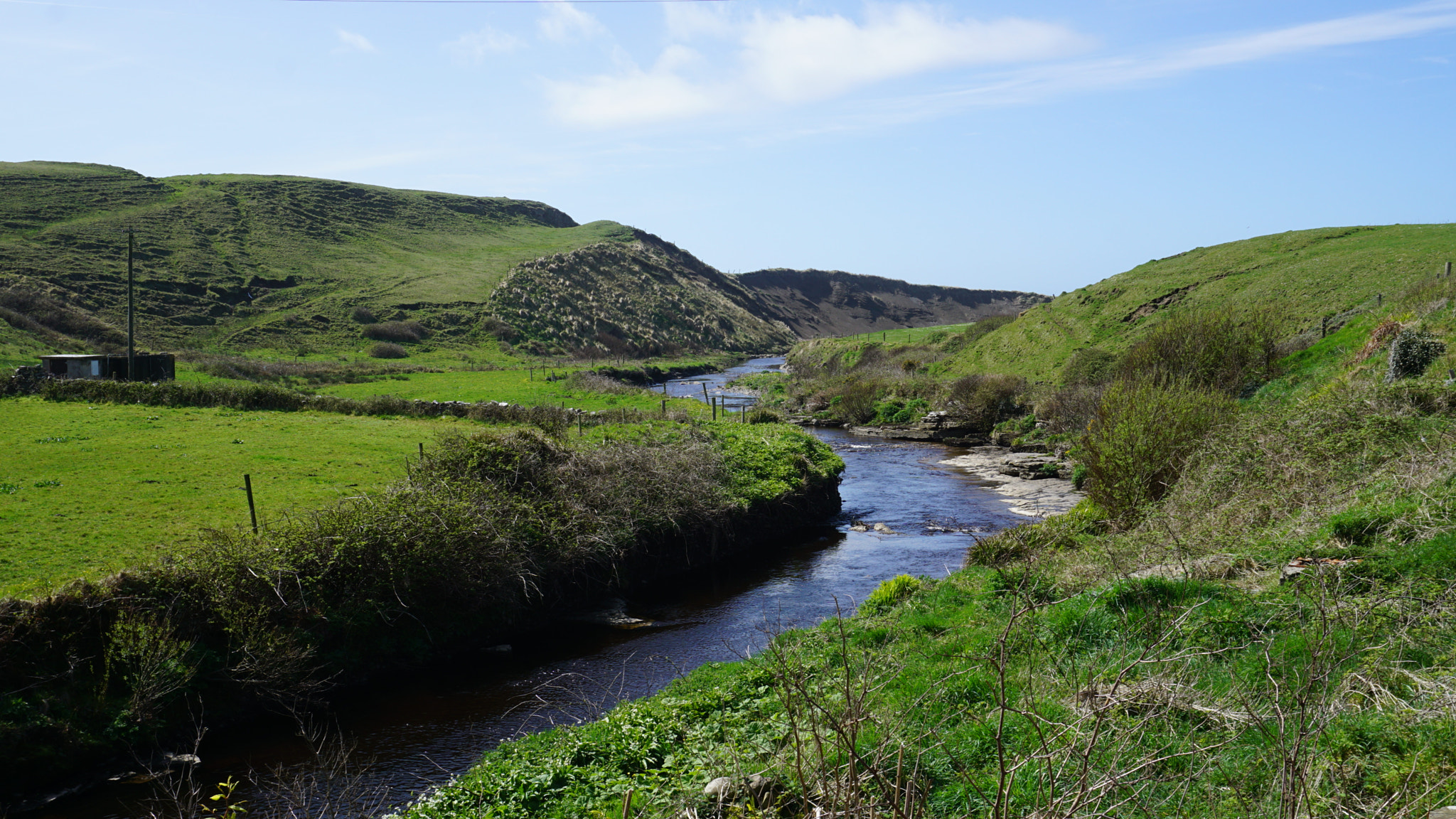 Sony E 18-50mm F4-5.6 sample photo. River through the irish countryside photography