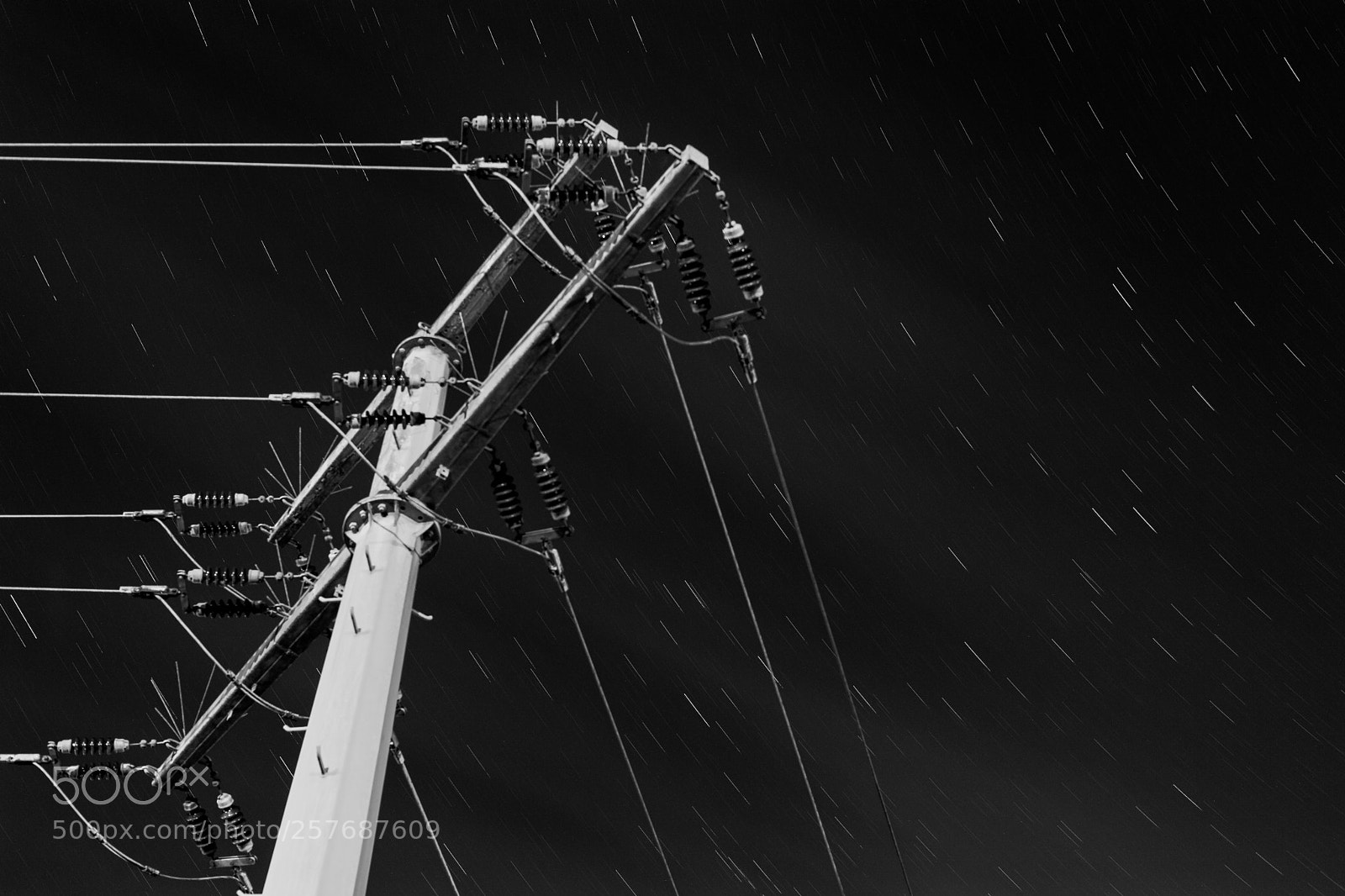 Sony a7 sample photo. Star trails in black photography