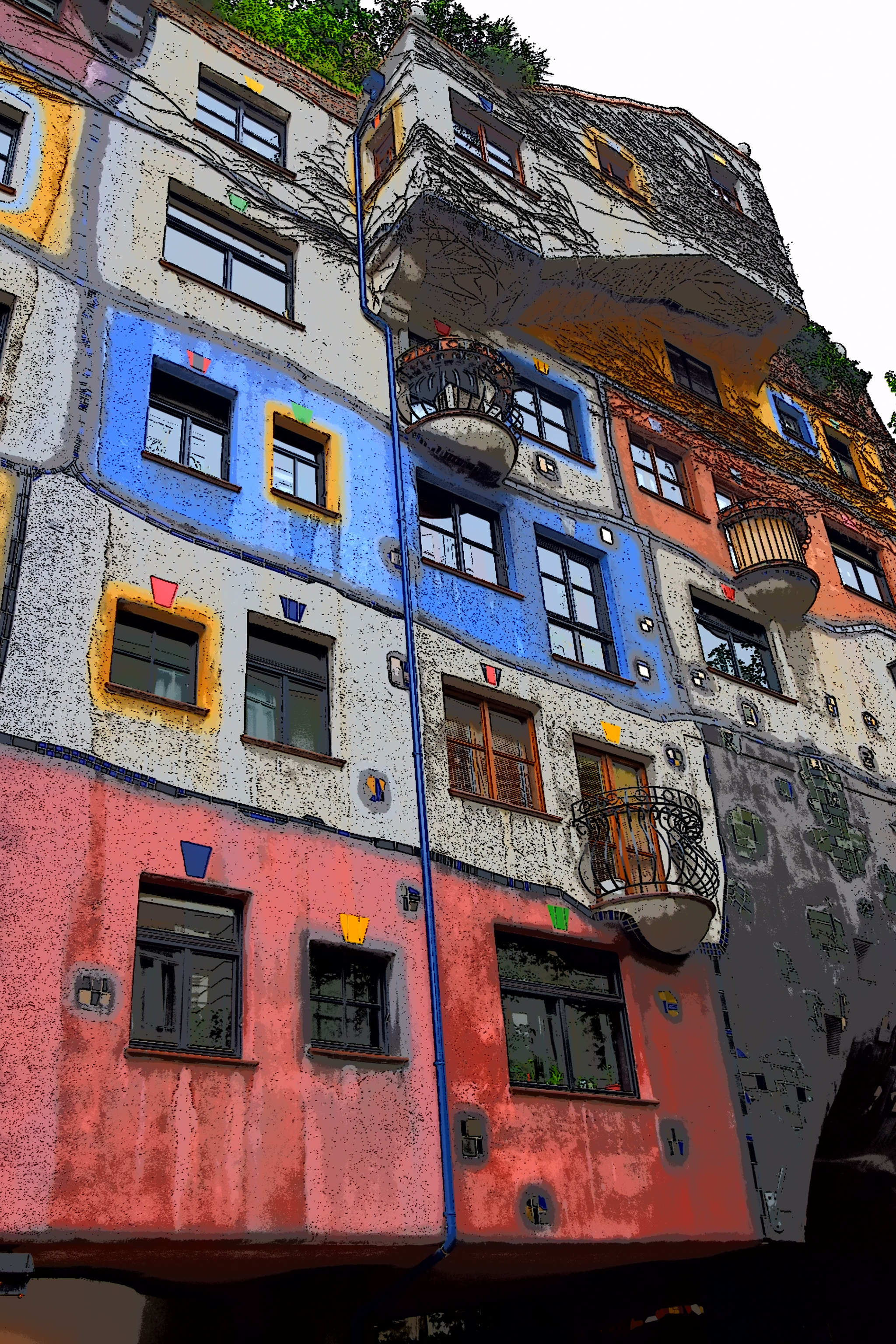 Nikon D3300 + Nikon AF-S Nikkor 20mm F1.8G ED sample photo. Hundertwasserhaus photography