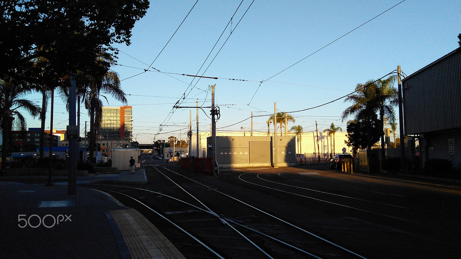 Motorola Moto G4 Play sample photo. Lightrail tracks photography