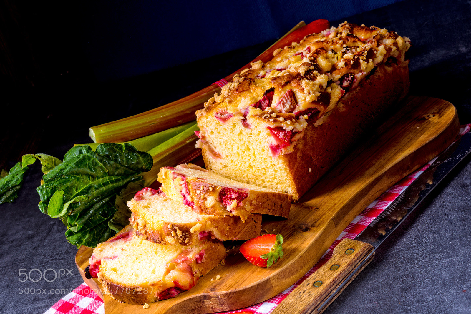 Nikon D810 sample photo. Brioches with rhubarb, strawberry photography