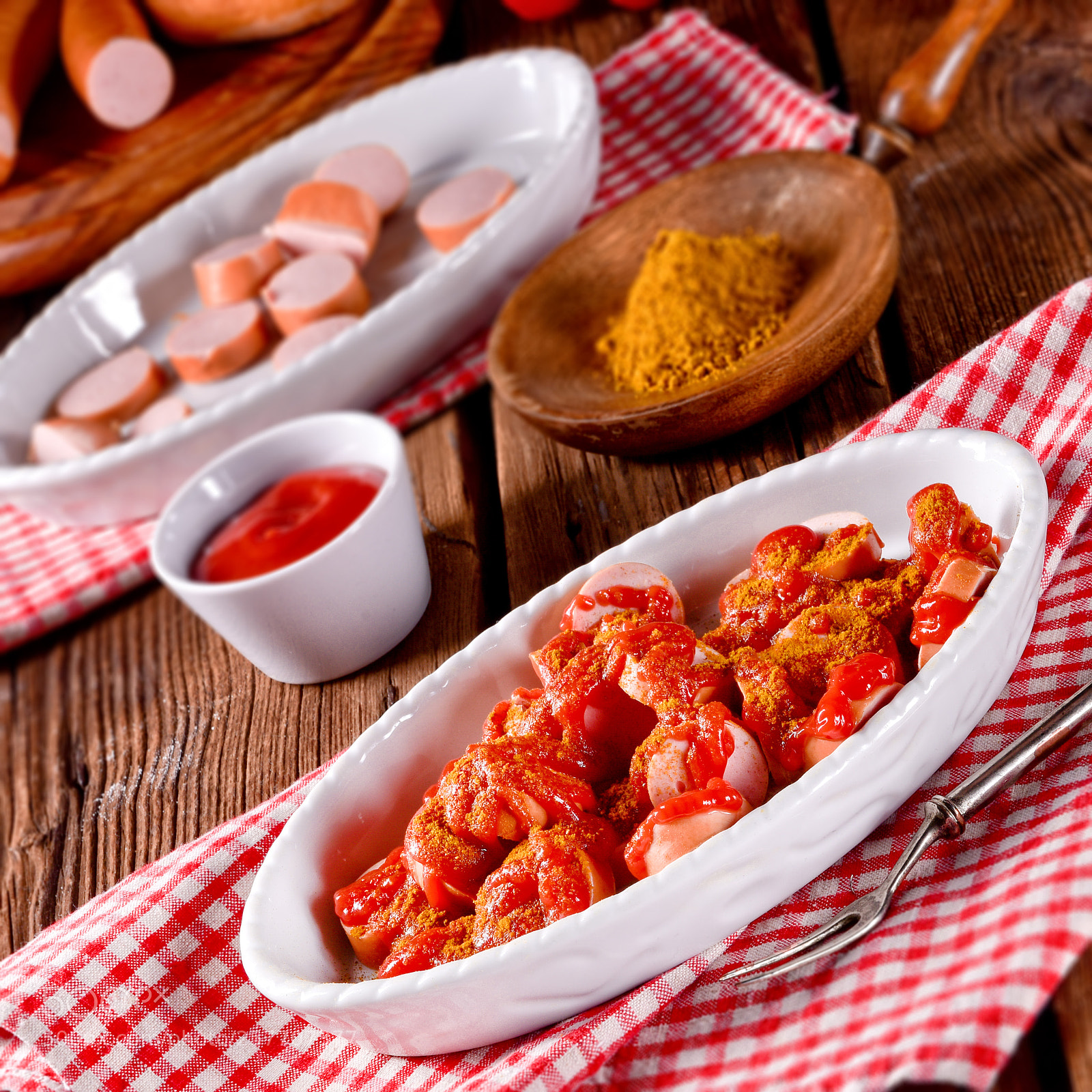 Nikon D810 sample photo. Sausage in curry sauce photography