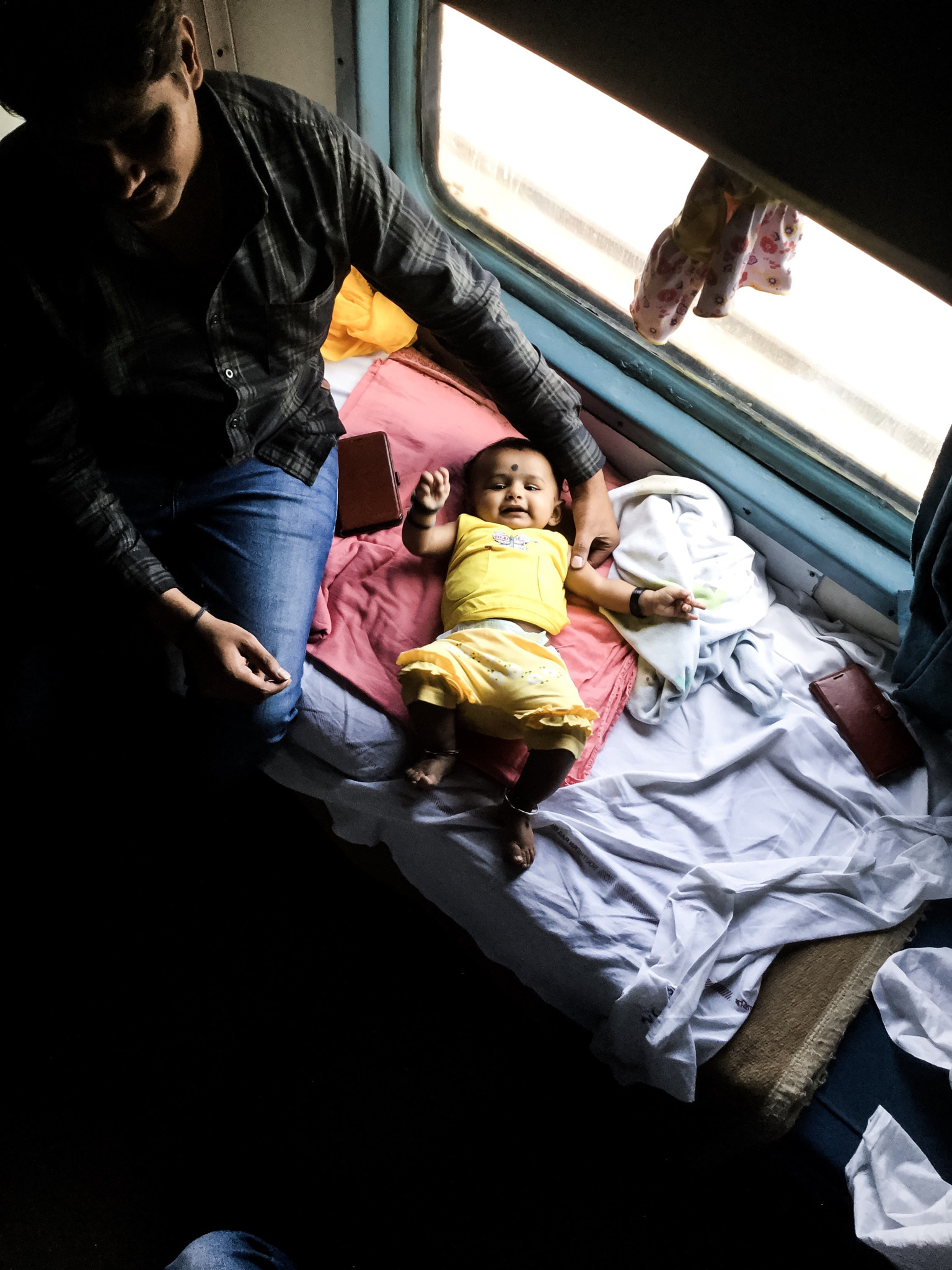 Apple iPad Air 2 sample photo. Baby stories - train journey photography