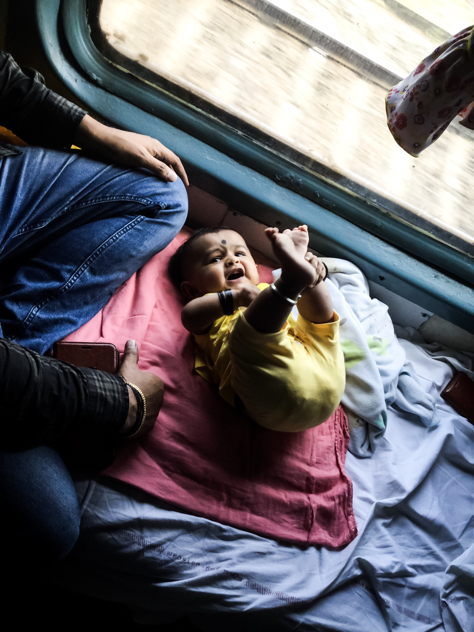 Apple iPad Air 2 sample photo. Baby stories - train journey photography