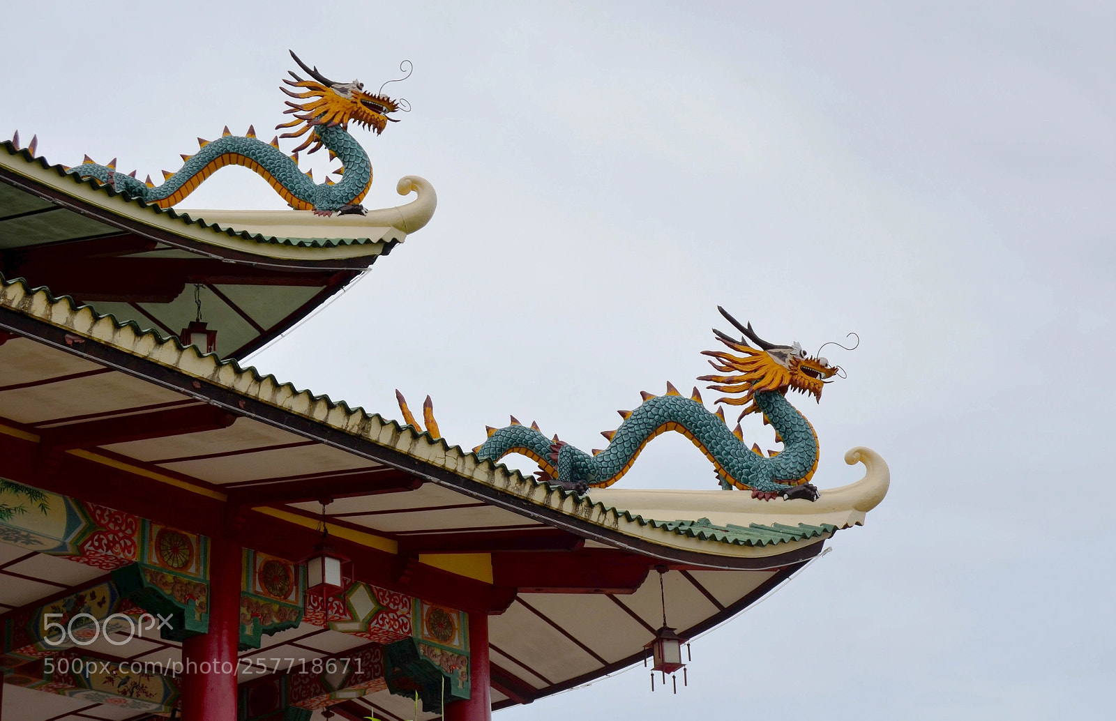 Nikon D5100 sample photo. Dragons on a temple photography