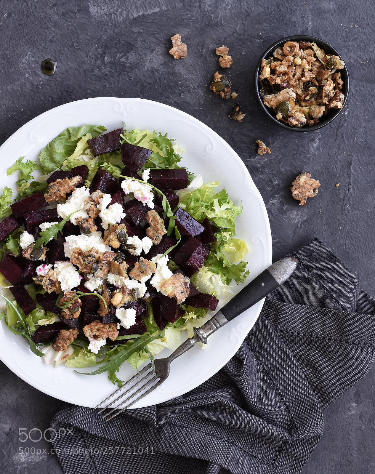 Nikon D5600 sample photo. Beetroot salad with goat photography