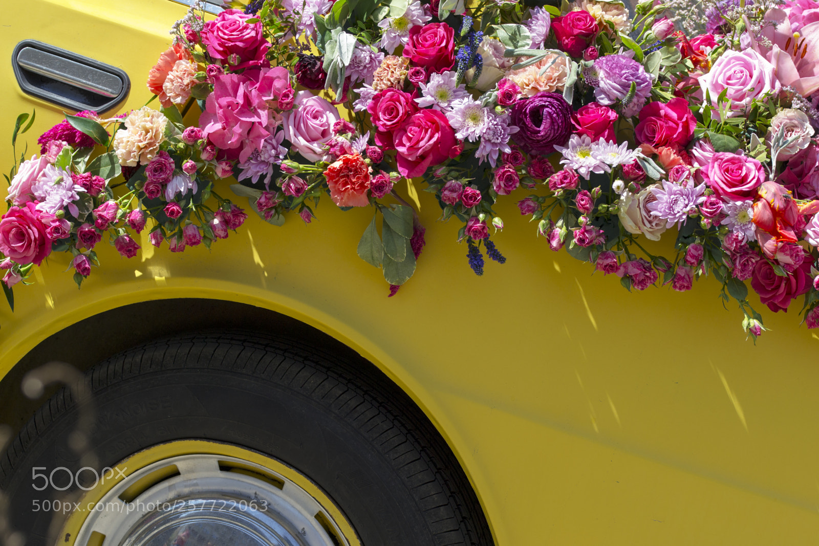 Nikon D3100 sample photo. Beautifully decorated vintage car photography