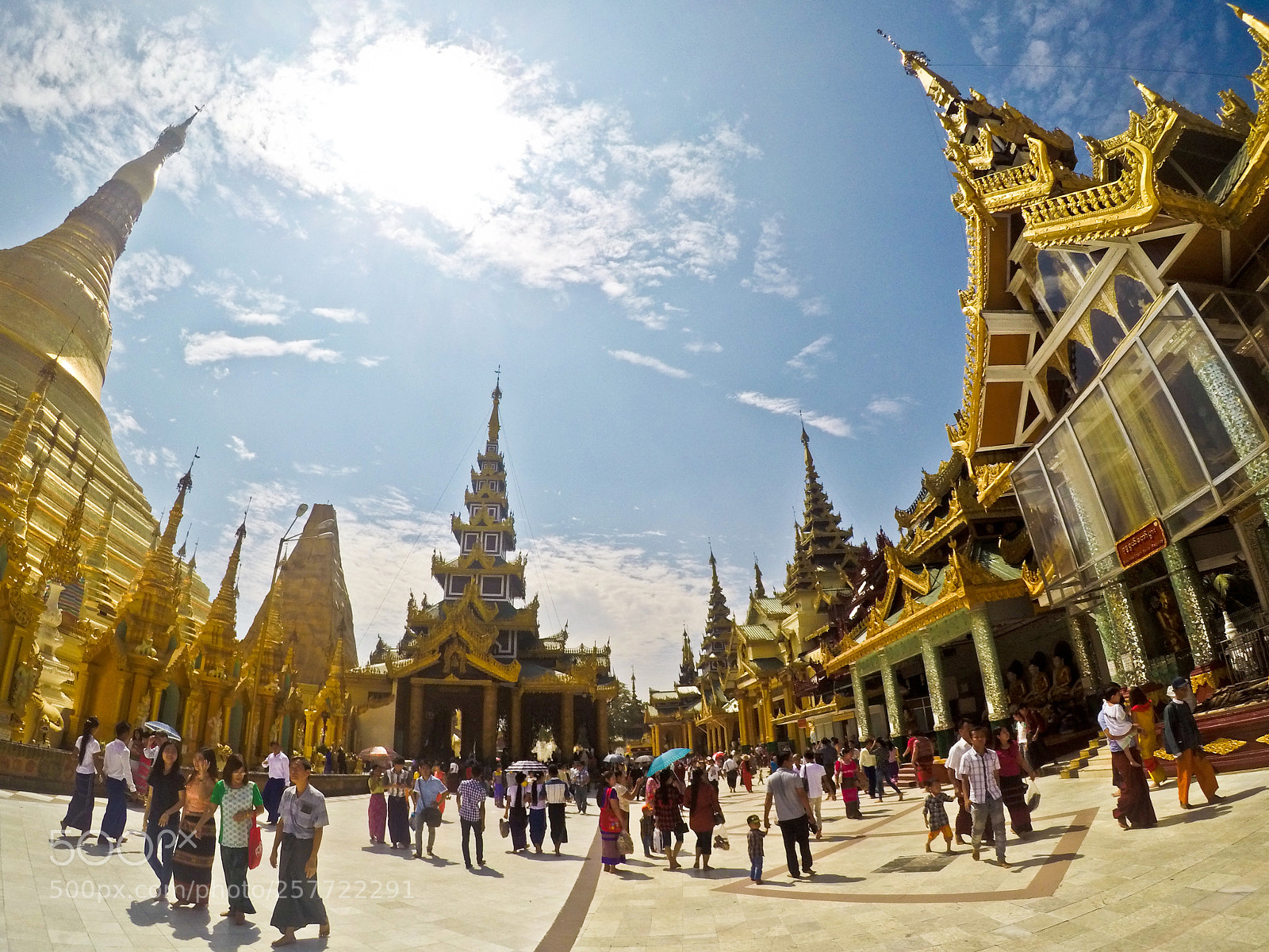 GoPro Hero5 Black sample photo. Shwedagon pagoda photography