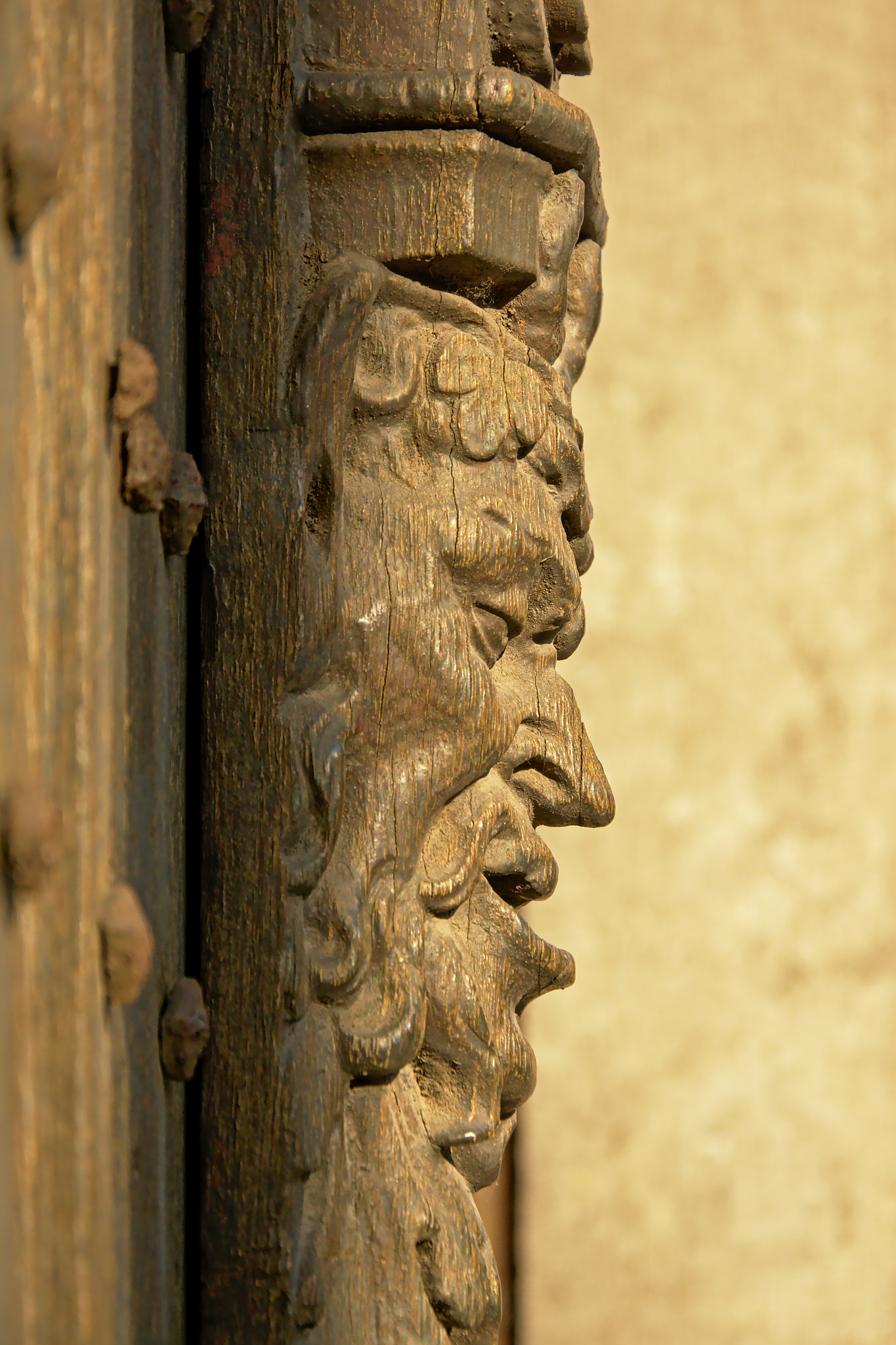 Nikon D5200 sample photo. Devil`s face bas relief wood sculpture photography