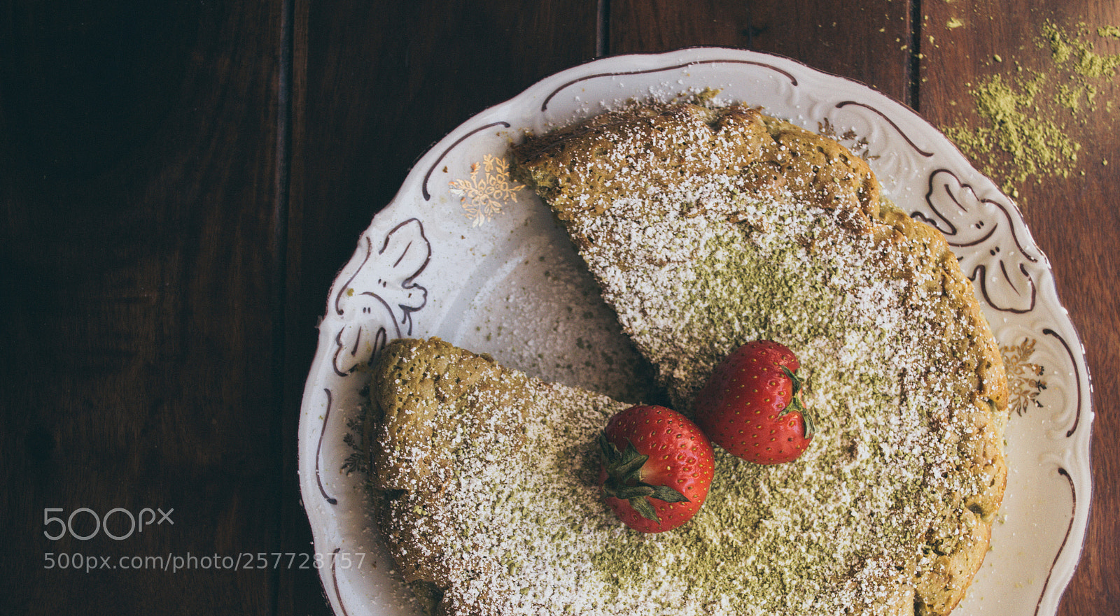Nikon D3100 sample photo. Matcha cake photography