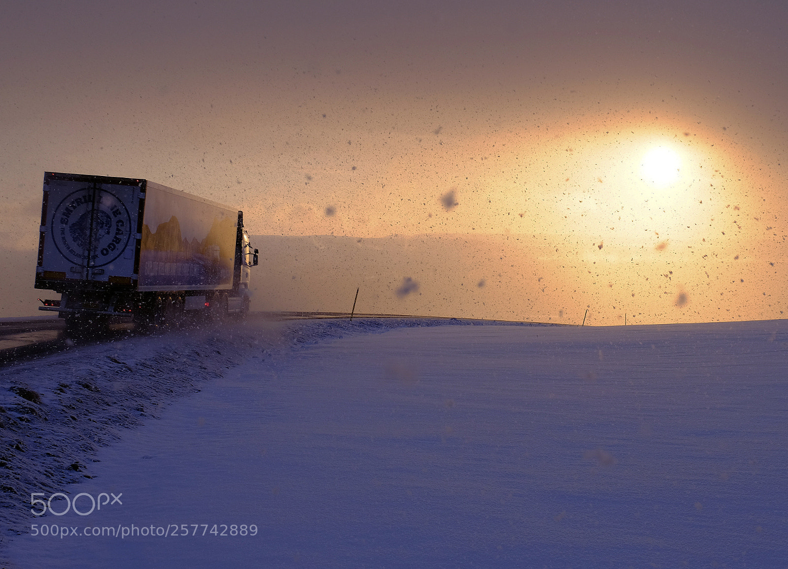 Fujifilm X-T1 sample photo. Sun, snow, road photography
