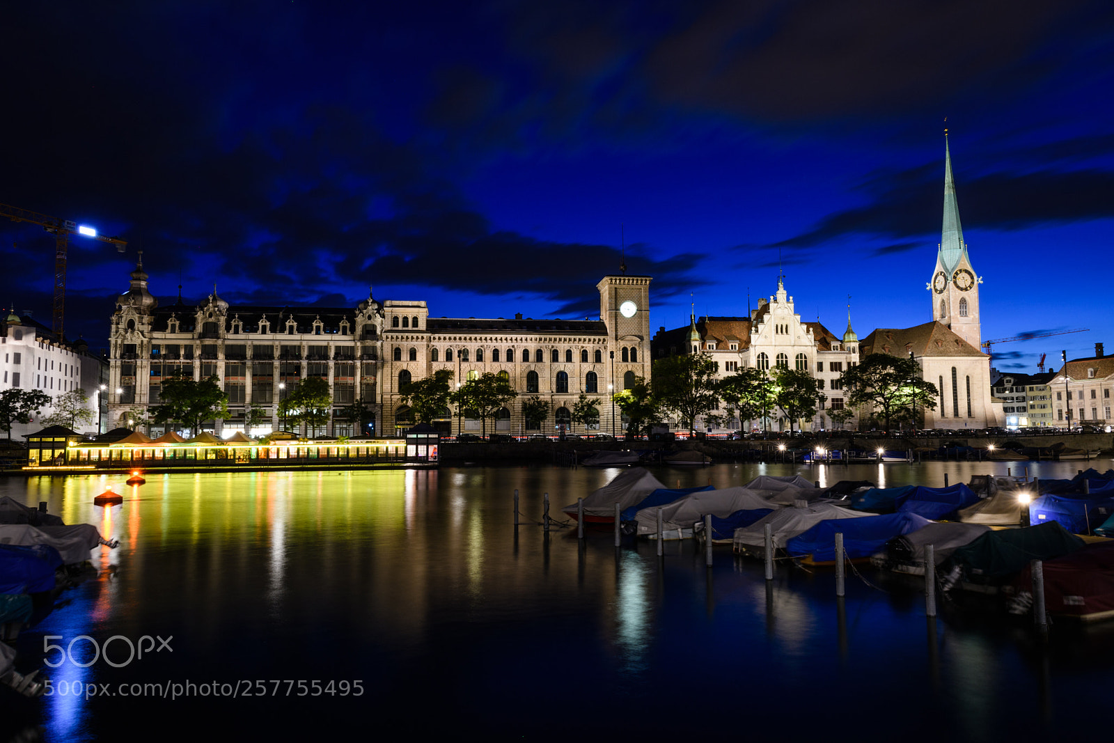 Nikon D500 sample photo. Blue hour in zurich photography