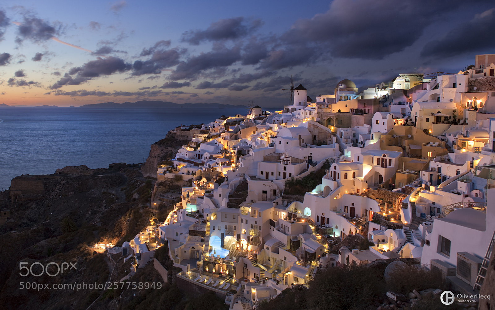 Canon EOS 5D Mark II sample photo. Oia mills sunset photography