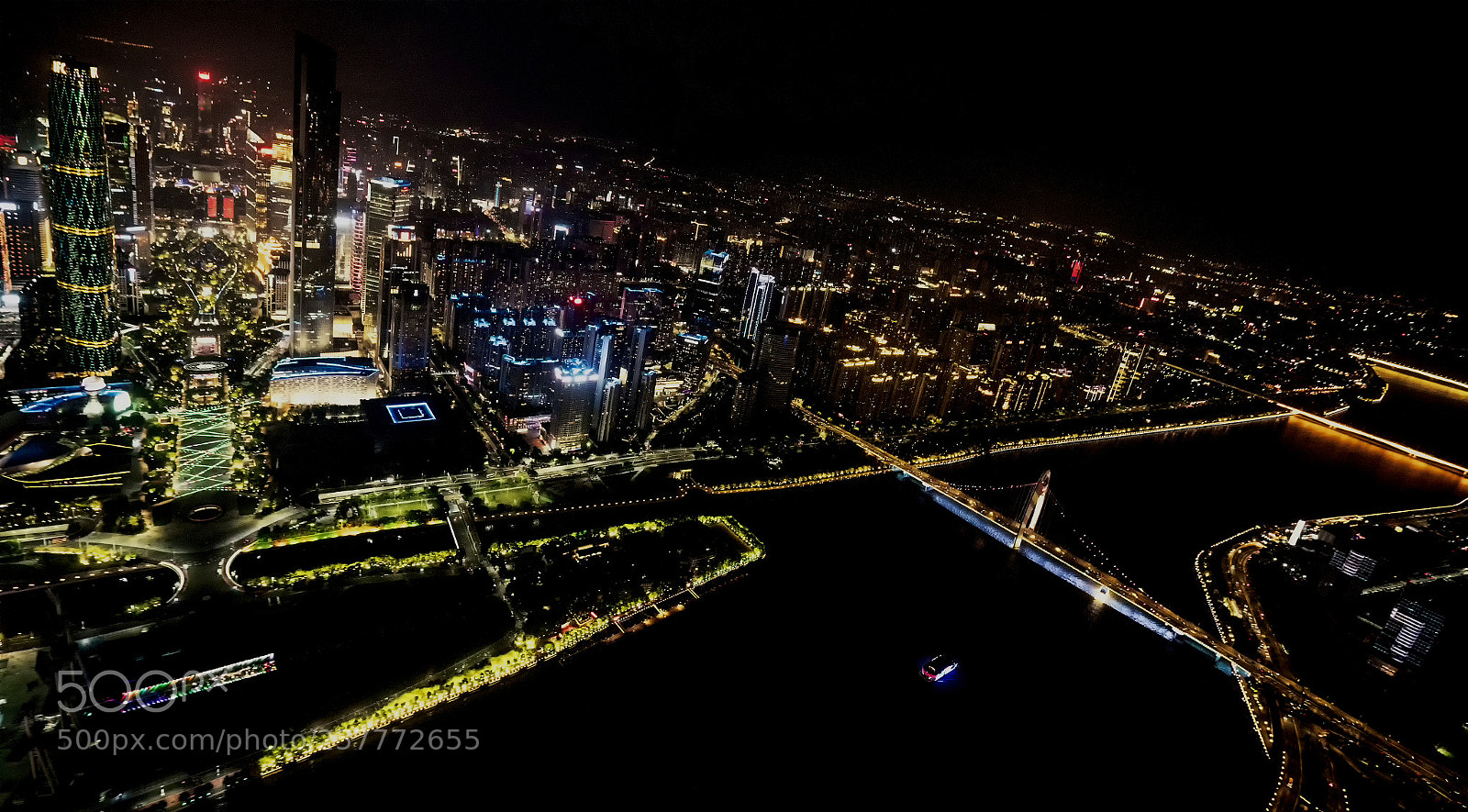 Sony a7R II sample photo. Guangzhou by night from photography