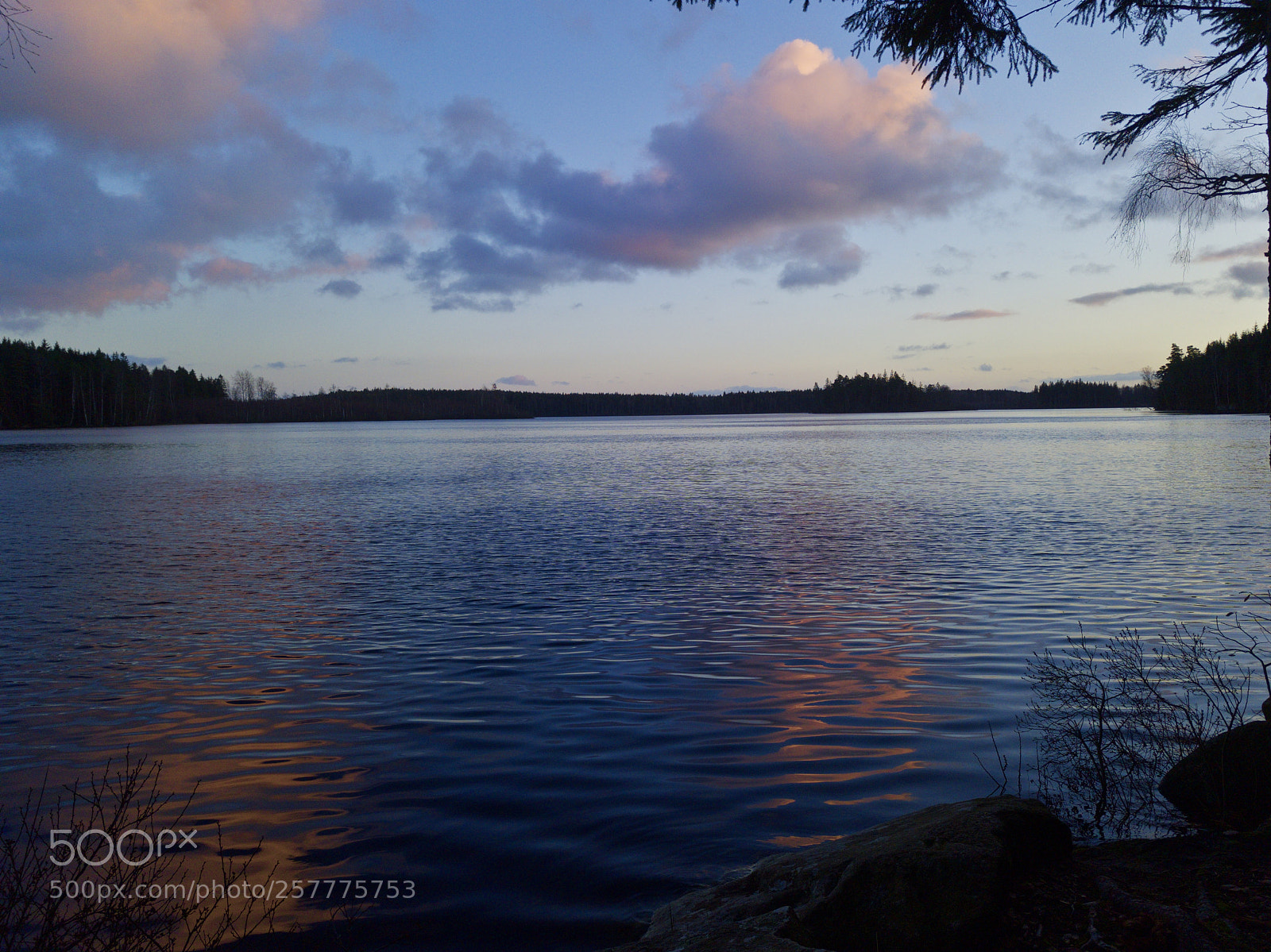 DJI FC220 sample photo. Sunset reflection on swedish photography
