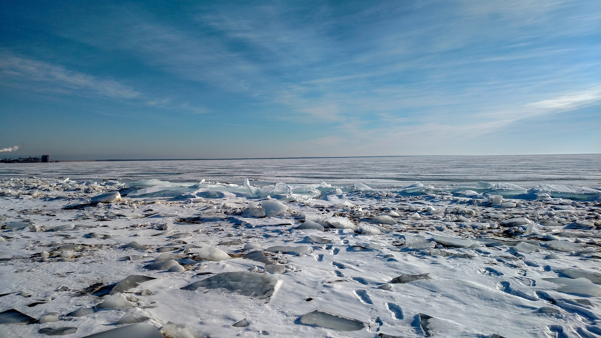 Motorola Droid Turbo sample photo. Frozen lake horizon photography