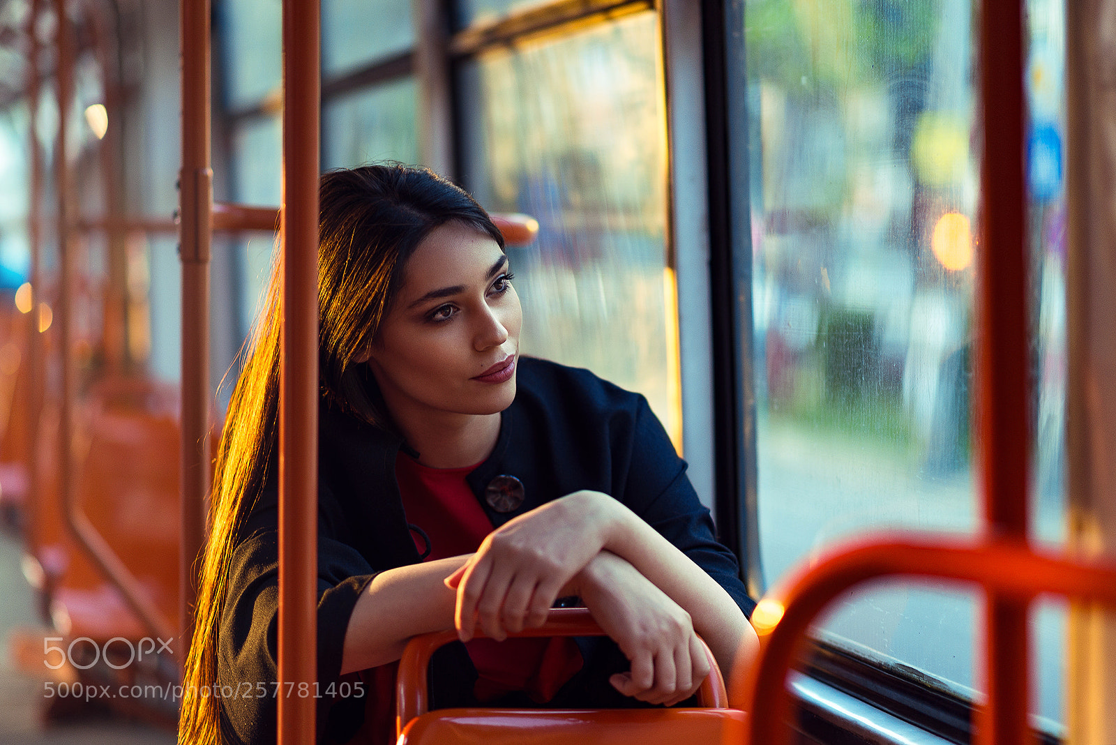 Nikon D610 sample photo. Lady and the tram photography