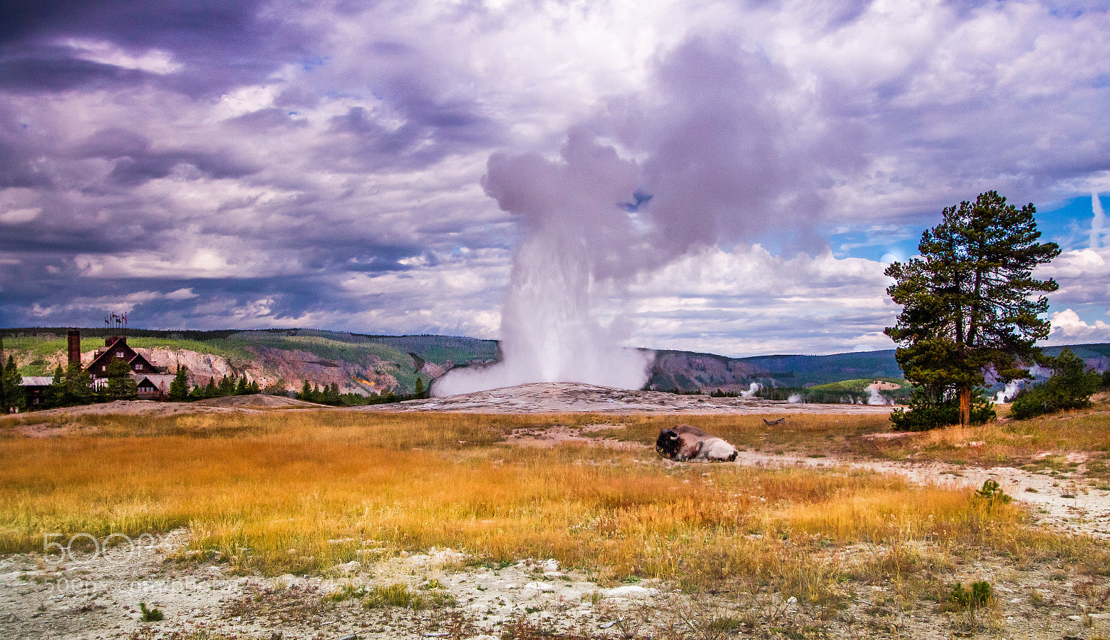 Canon EOS 70D sample photo. Old faithful erupts photography