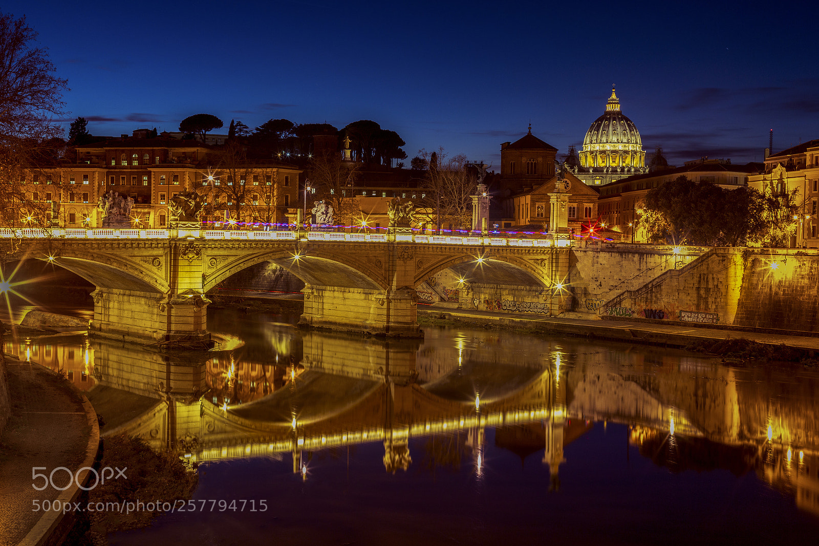 Canon EOS 6D sample photo. Rome, italy blue hour photography