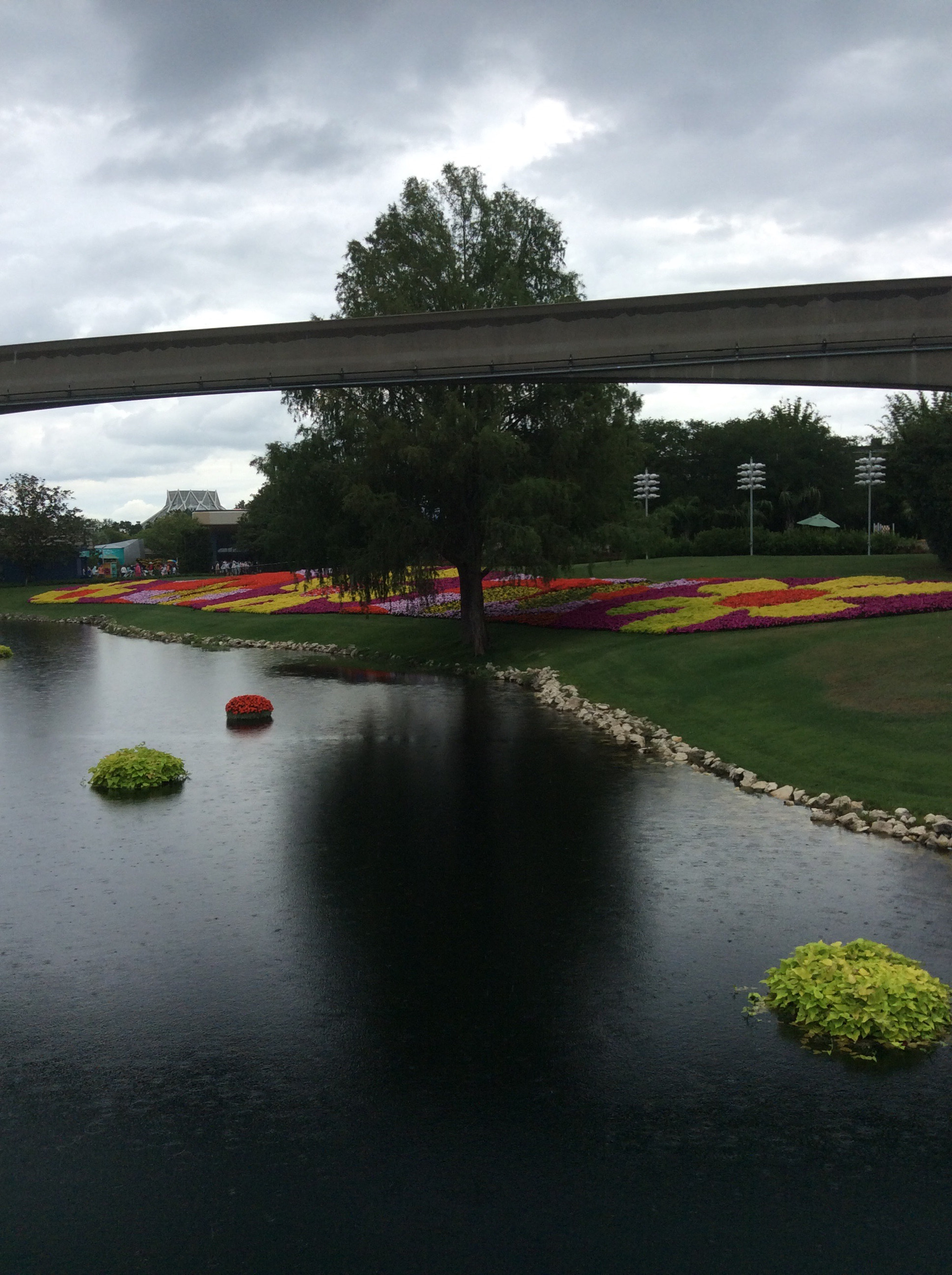 Apple iPad mini 2 sample photo. Dark and rainy at epcot photography