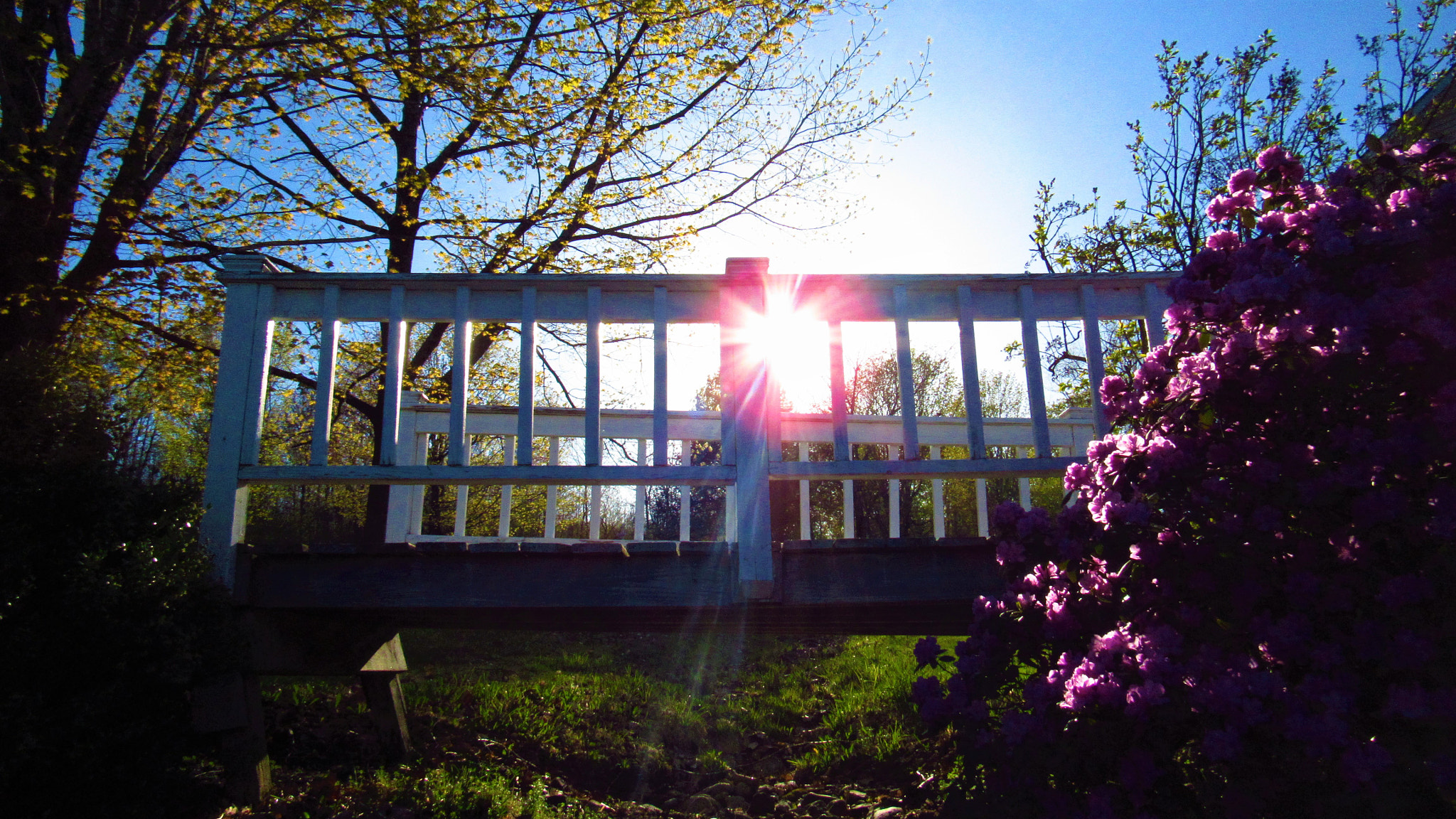 Canon PowerShot SX520 HS sample photo. Spring bridge photography