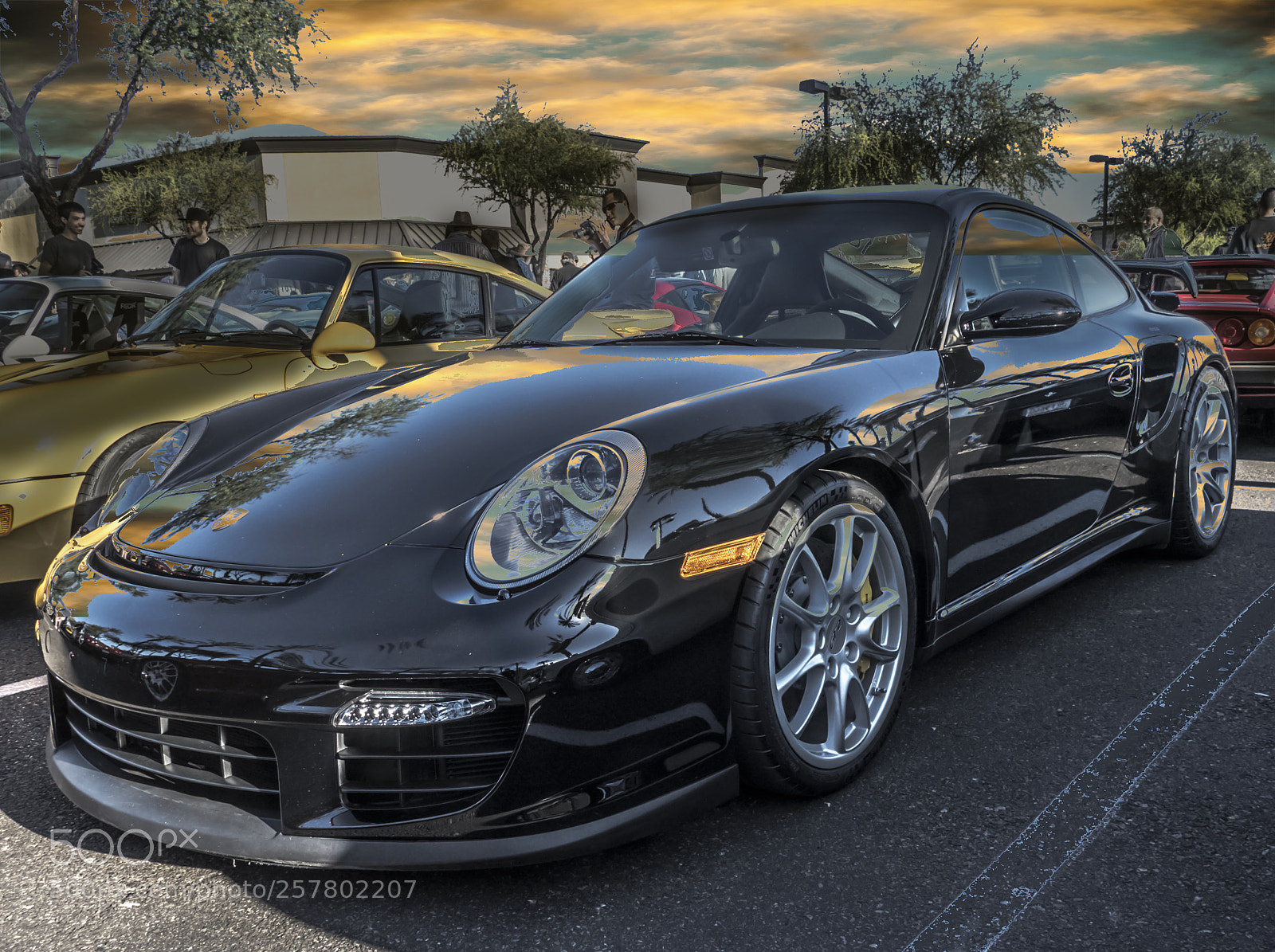 Panasonic Lumix DMC-FZ1000 sample photo. Black porsche photography