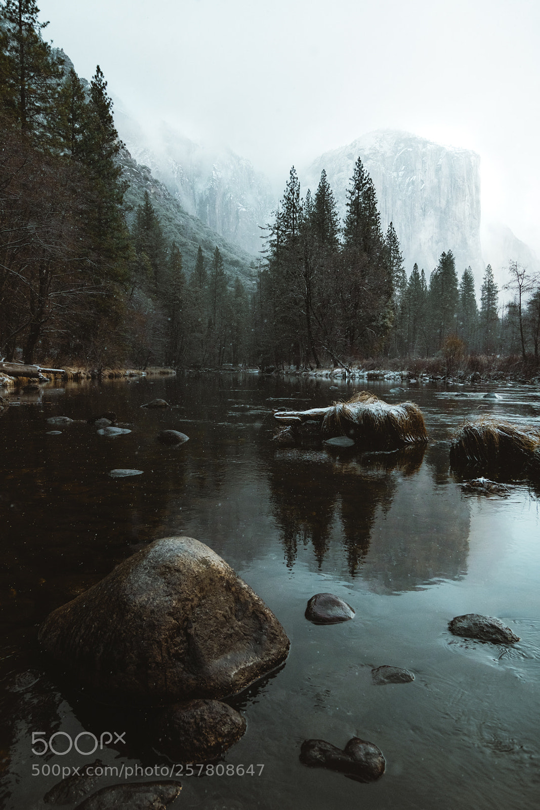 Sony a99 II sample photo. El capitan in snow photography