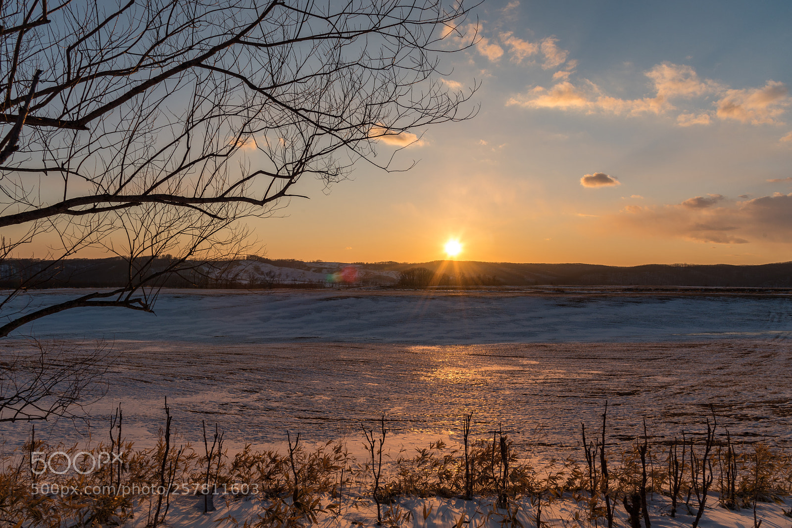 Nikon D750 sample photo. Winter sunset at hokkaido photography